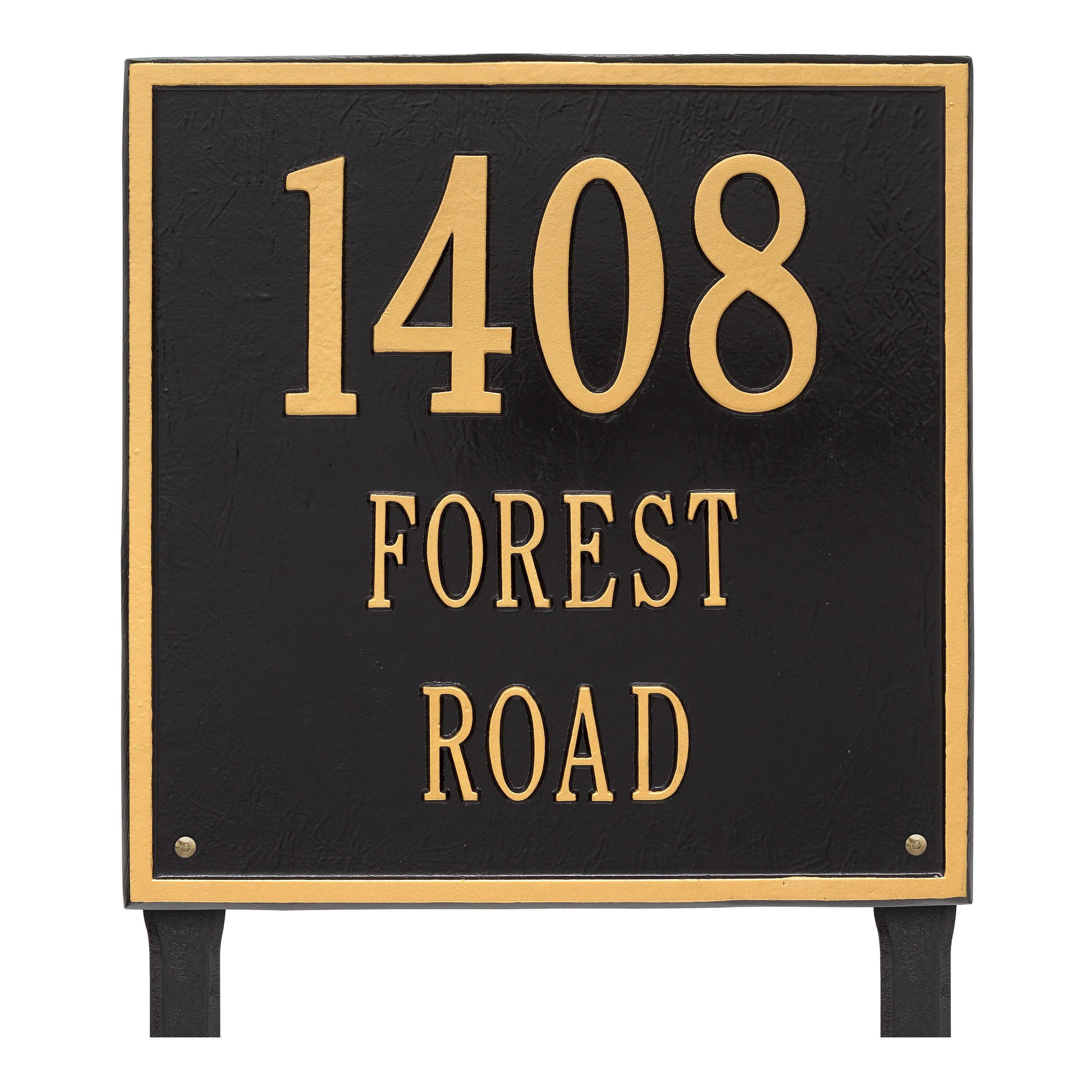 15" Square Lawn Address Plaque