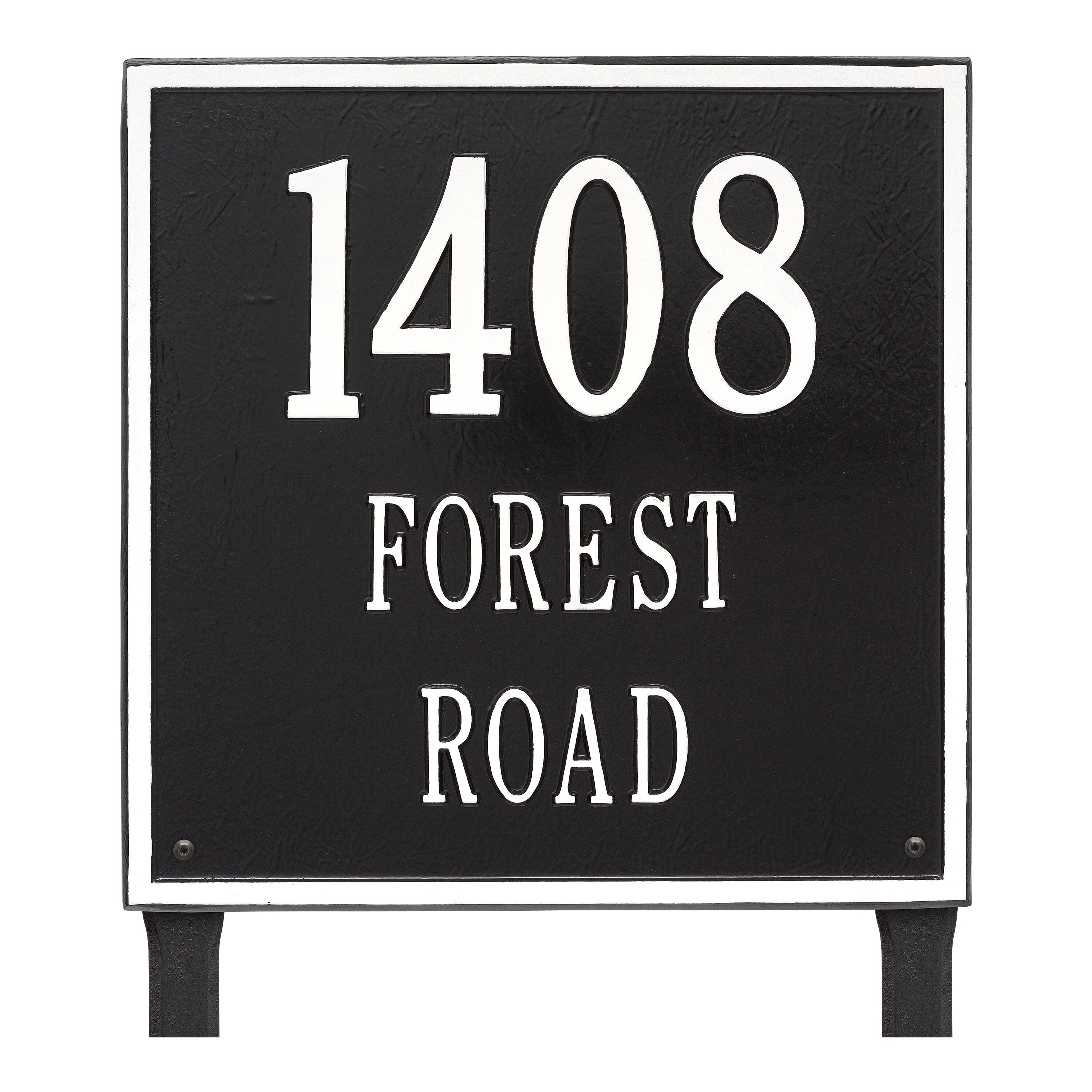 15" Square Lawn Address Plaque