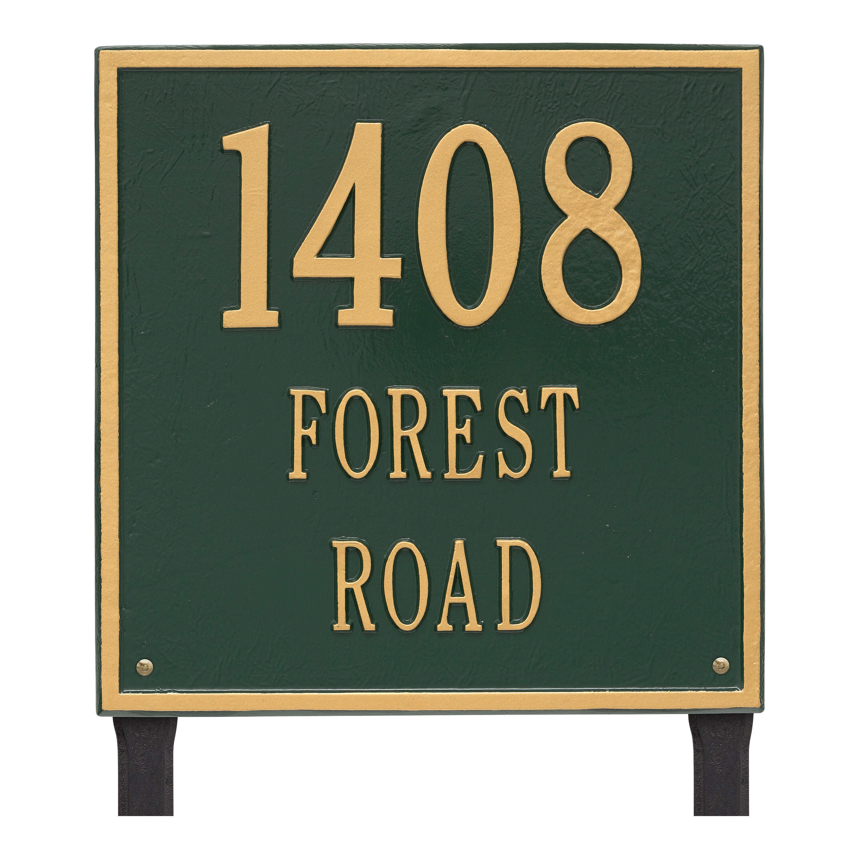 15" Square Lawn Address Plaque