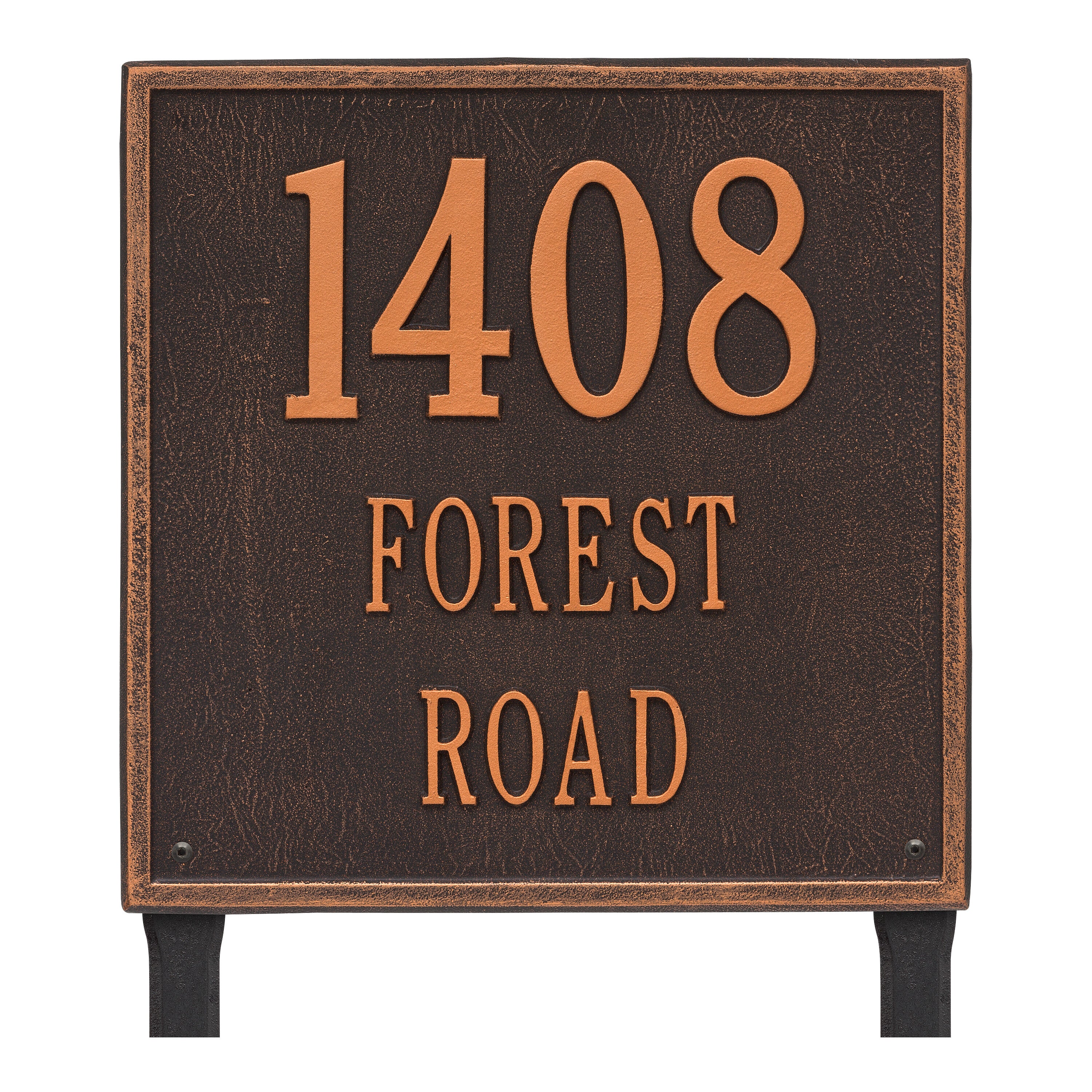 15" Square Lawn Address Plaque
