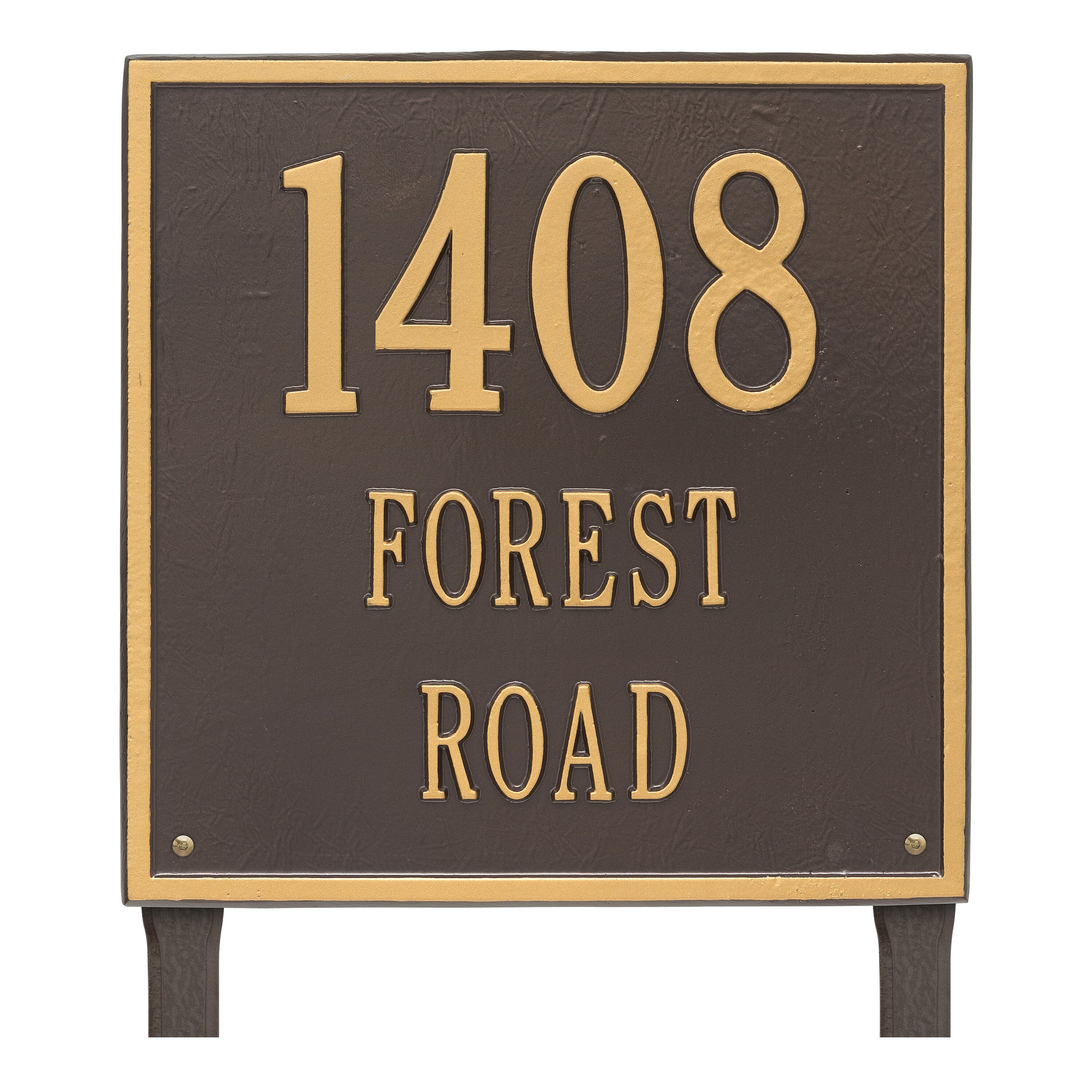15" Square Lawn Address Plaque