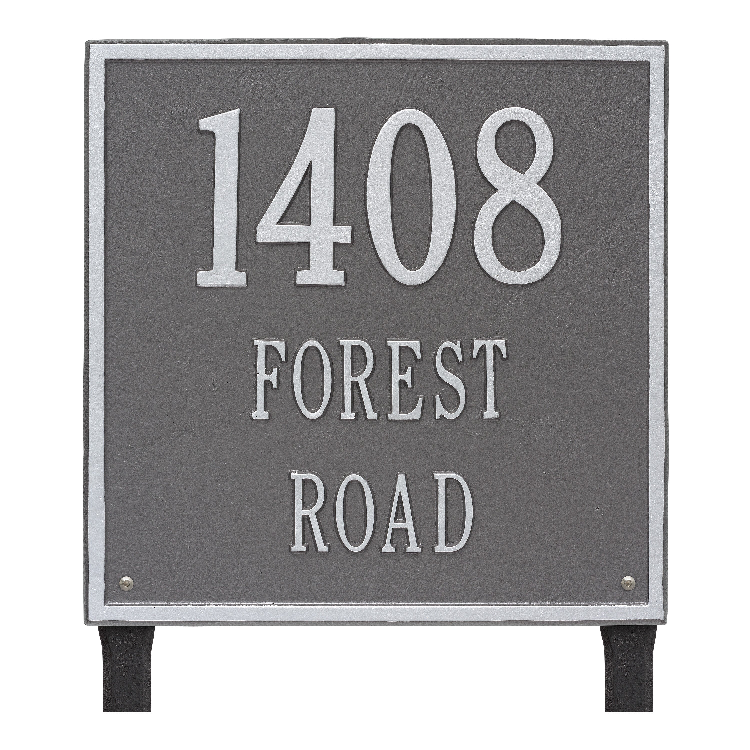 15" Square Lawn Address Plaque