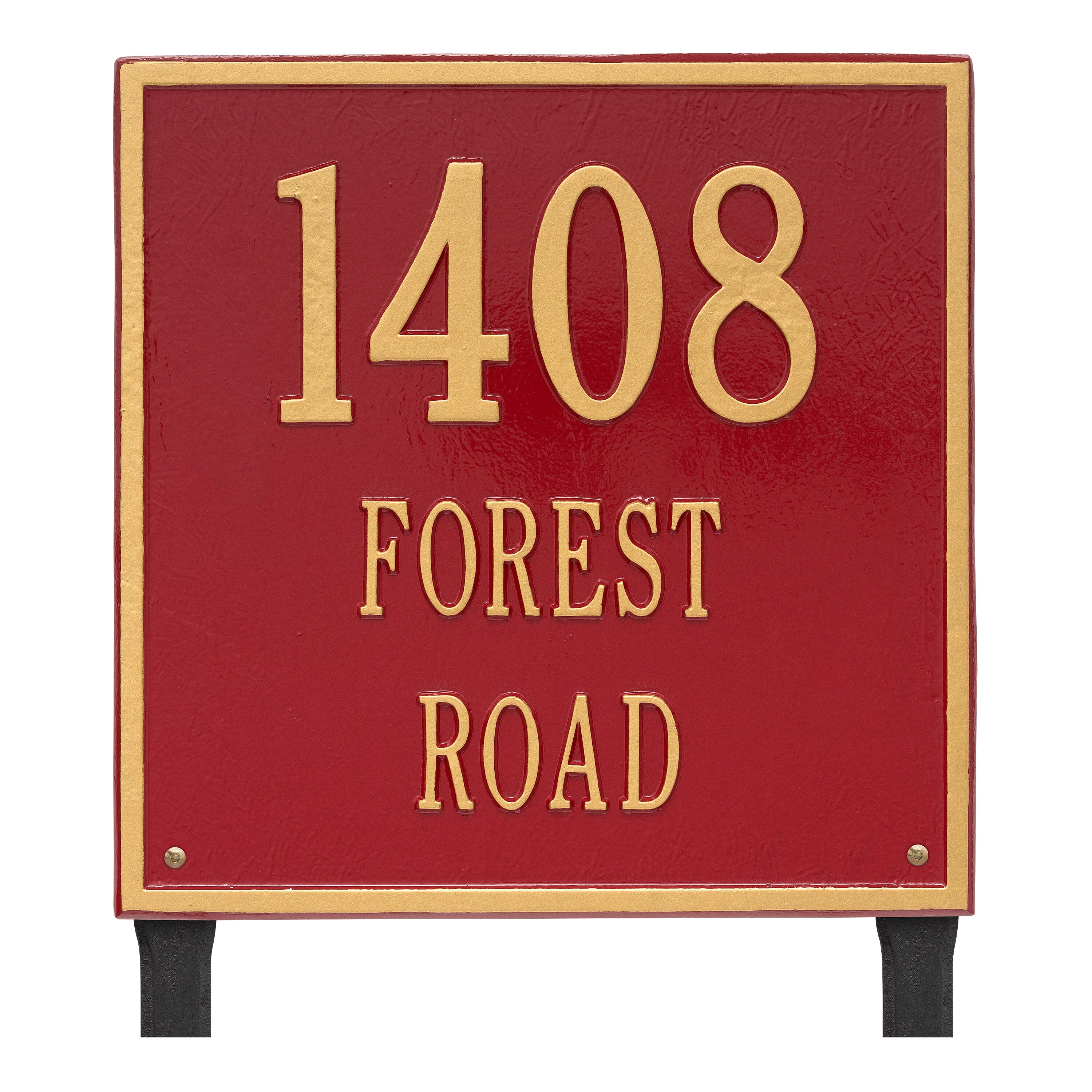 15" Square Lawn Address Plaque