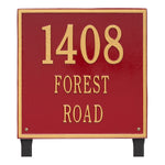 15" Square Lawn Address Plaque