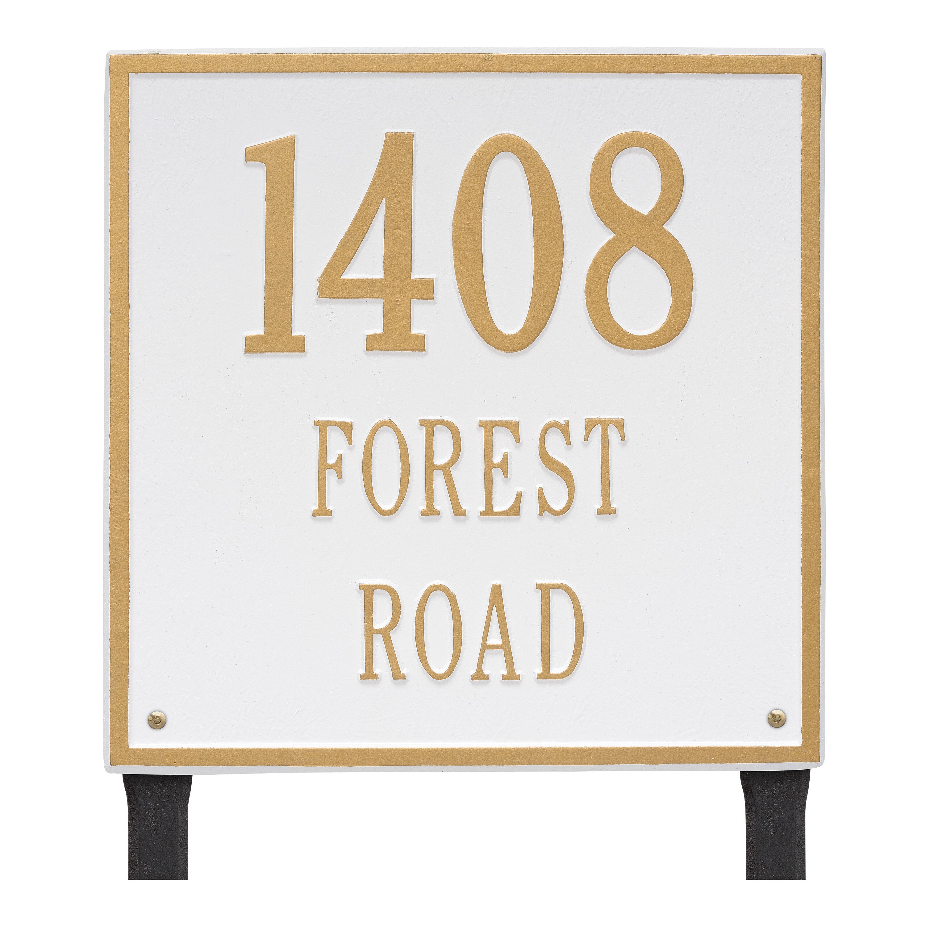15" Square Lawn Address Plaque