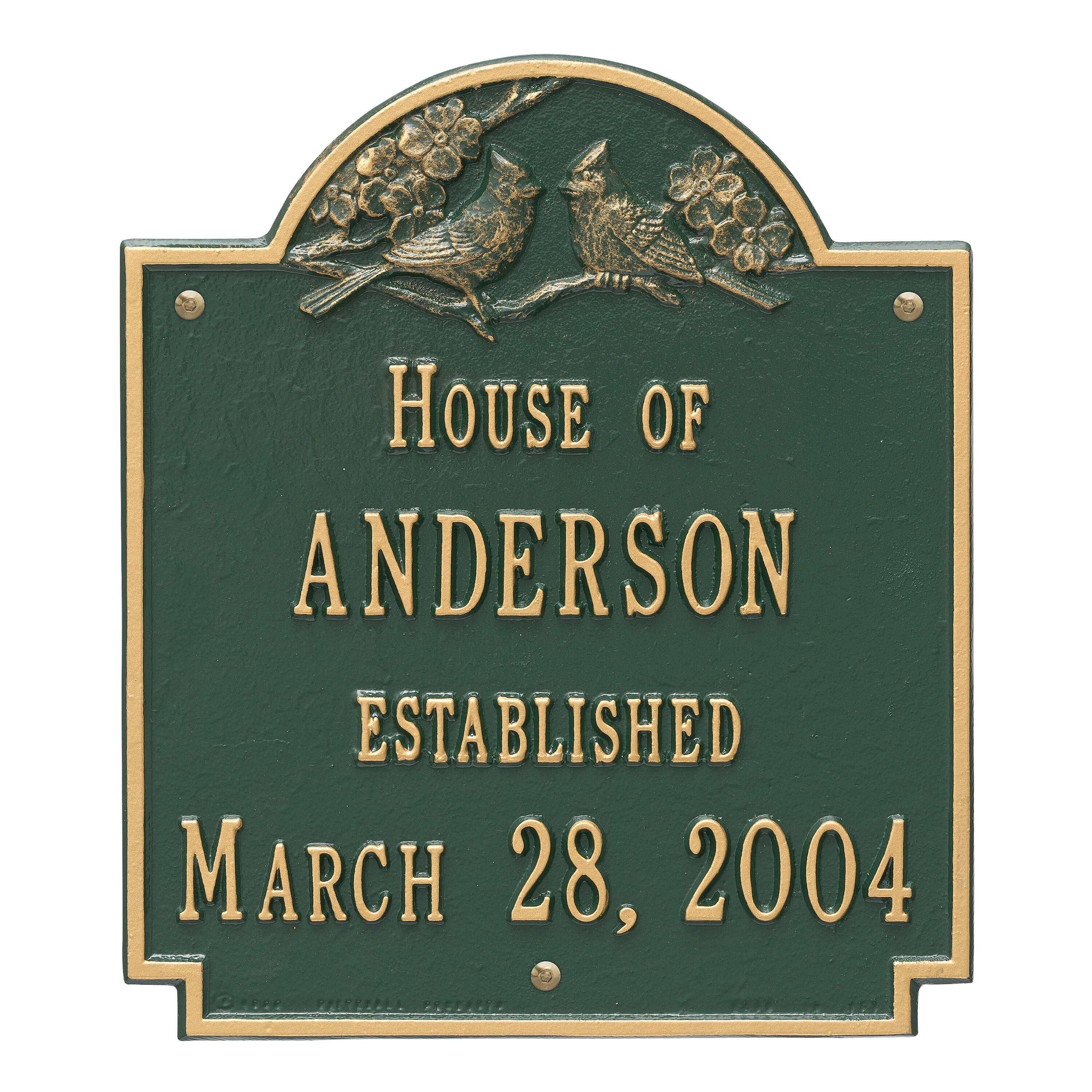 Cardinal Wedding Wall Plaque