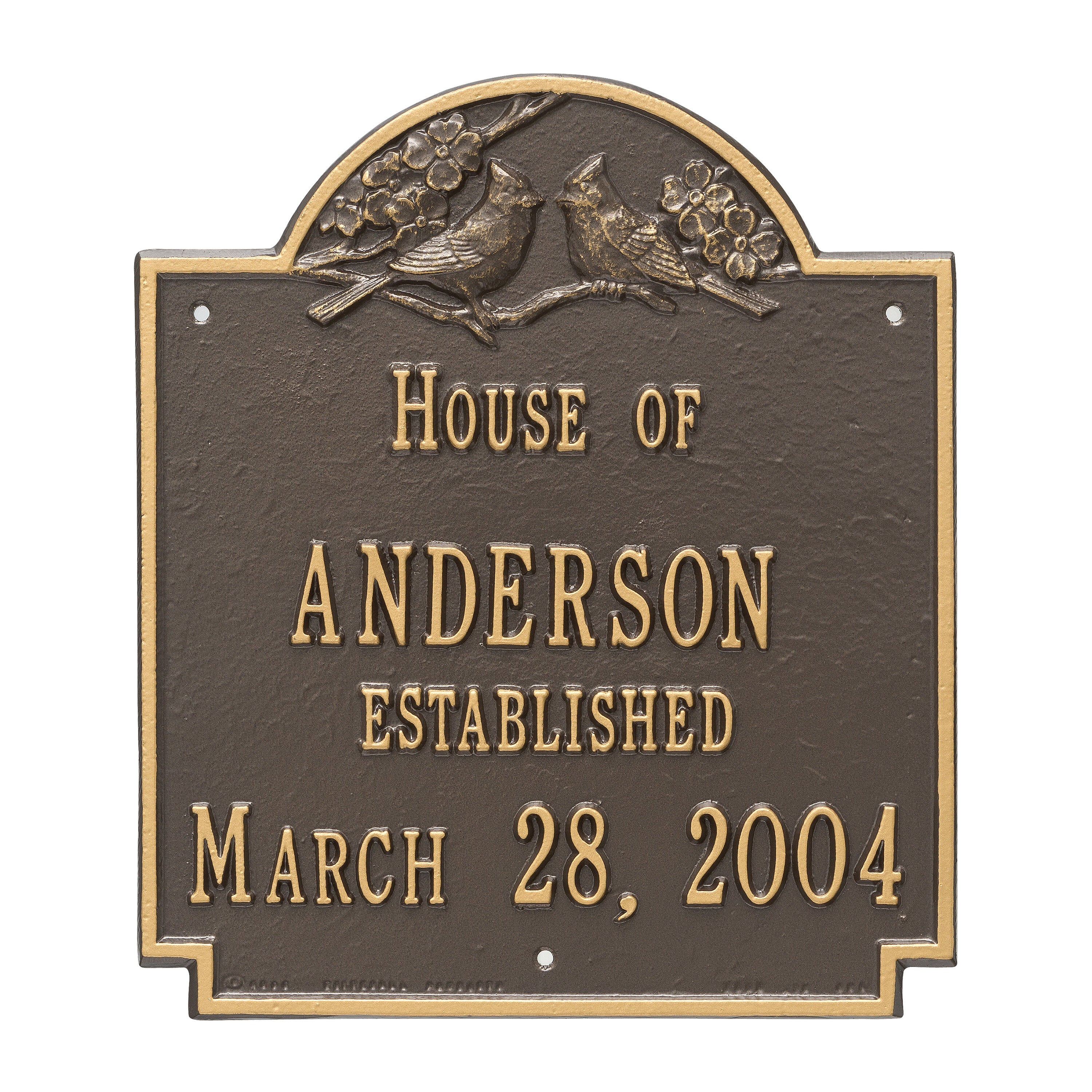 Cardinal Wedding Wall Plaque