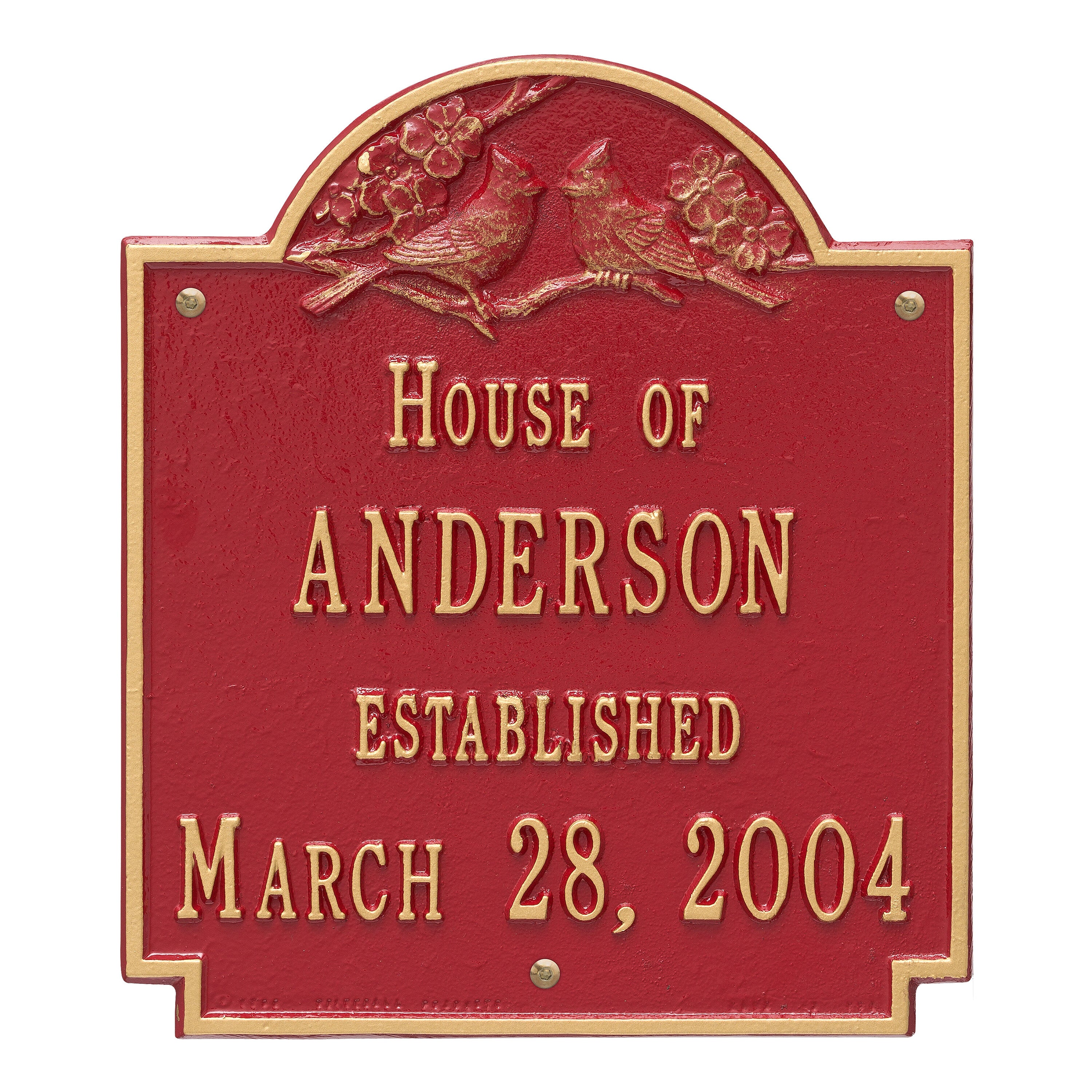 Cardinal Wedding Wall Plaque