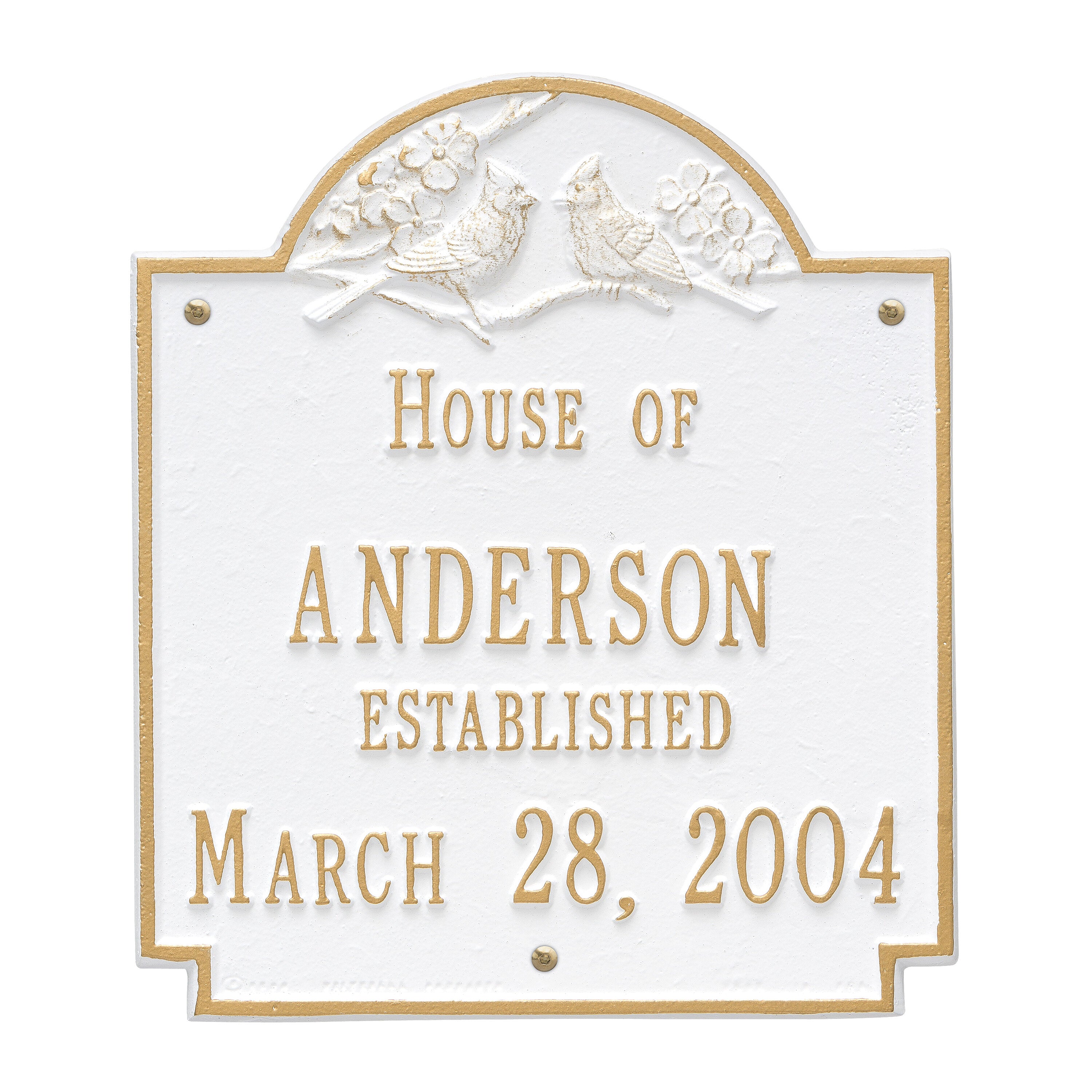 Cardinal Wedding Wall Plaque