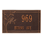Woodridge Bird Standard Wall Address Plaque