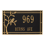 Woodridge Bird Standard Wall Address Plaque
