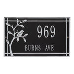 Woodridge Bird Standard Wall Address Plaque