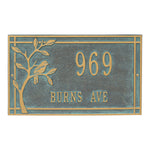 Woodridge Bird Standard Wall Address Plaque