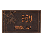 Woodridge Bird Standard Wall Address Plaque
