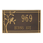 Woodridge Bird Standard Wall Address Plaque