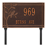 Woodridge Bird Standard Lawn Address Plaque