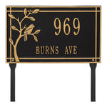 Woodridge Bird Standard Lawn Address Plaque