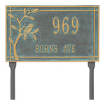Woodridge Bird Standard Lawn Address Plaque