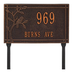 Woodridge Bird Standard Lawn Address Plaque