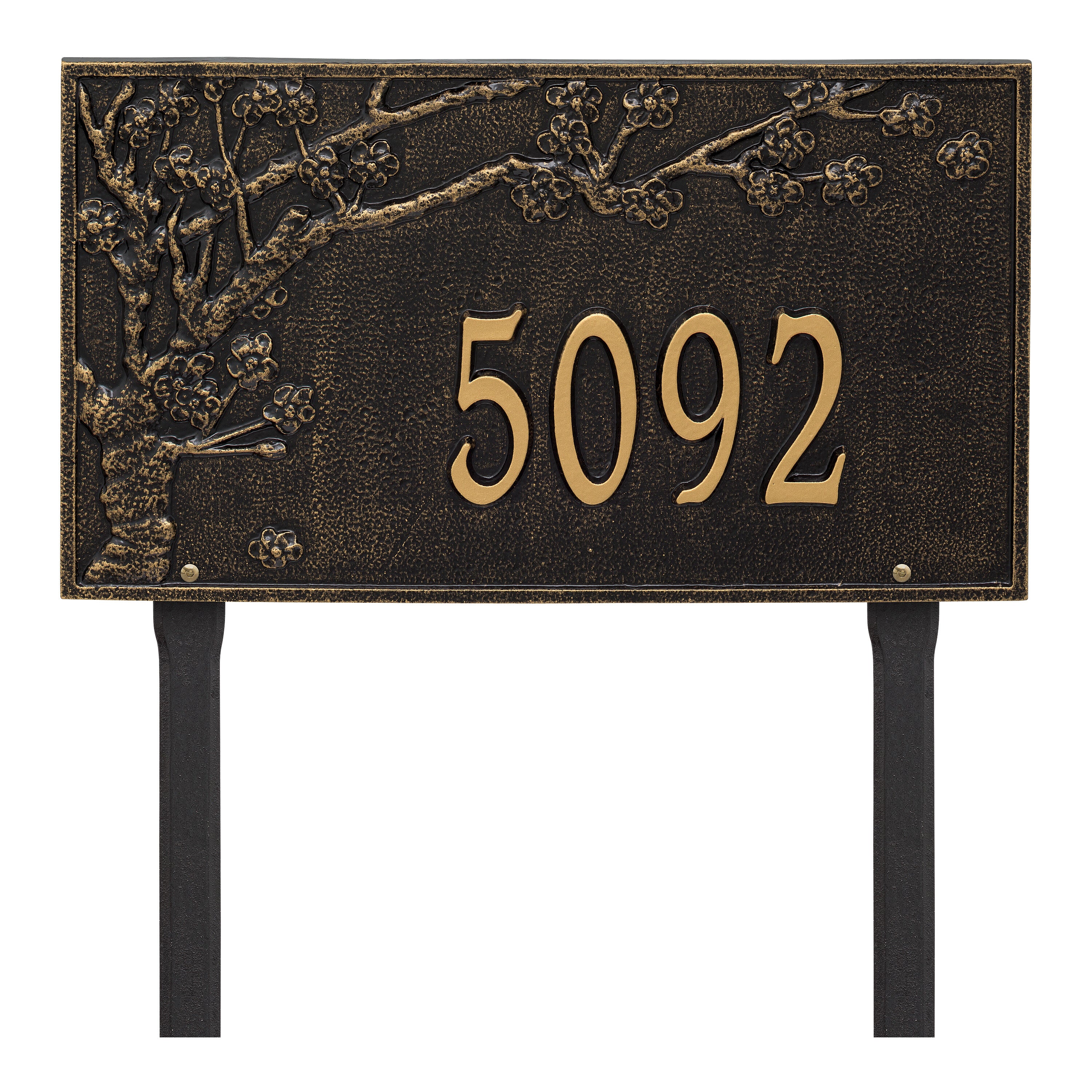 Spring Blossom Estate Lawn Address Plaque