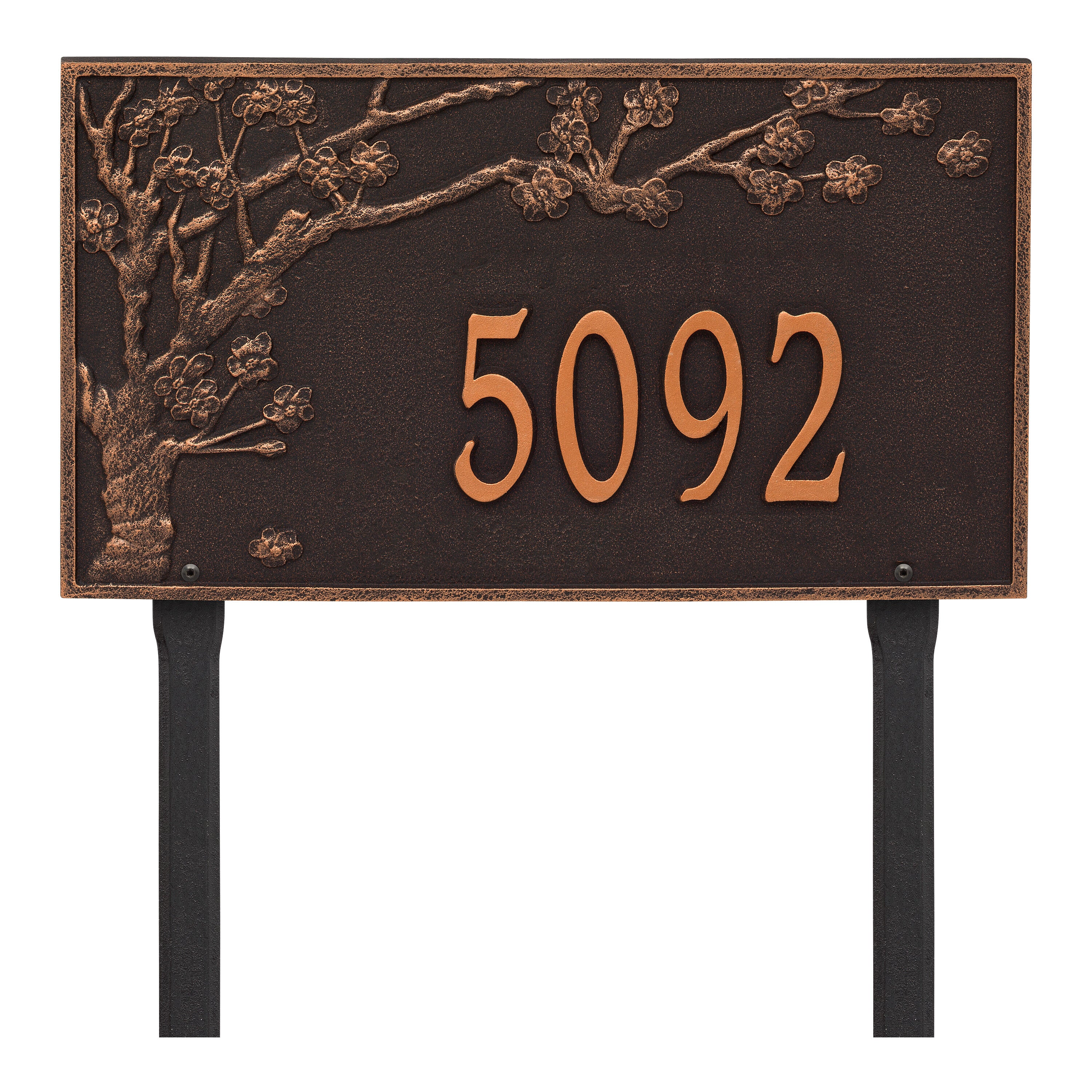 Spring Blossom Estate Lawn Address Plaque