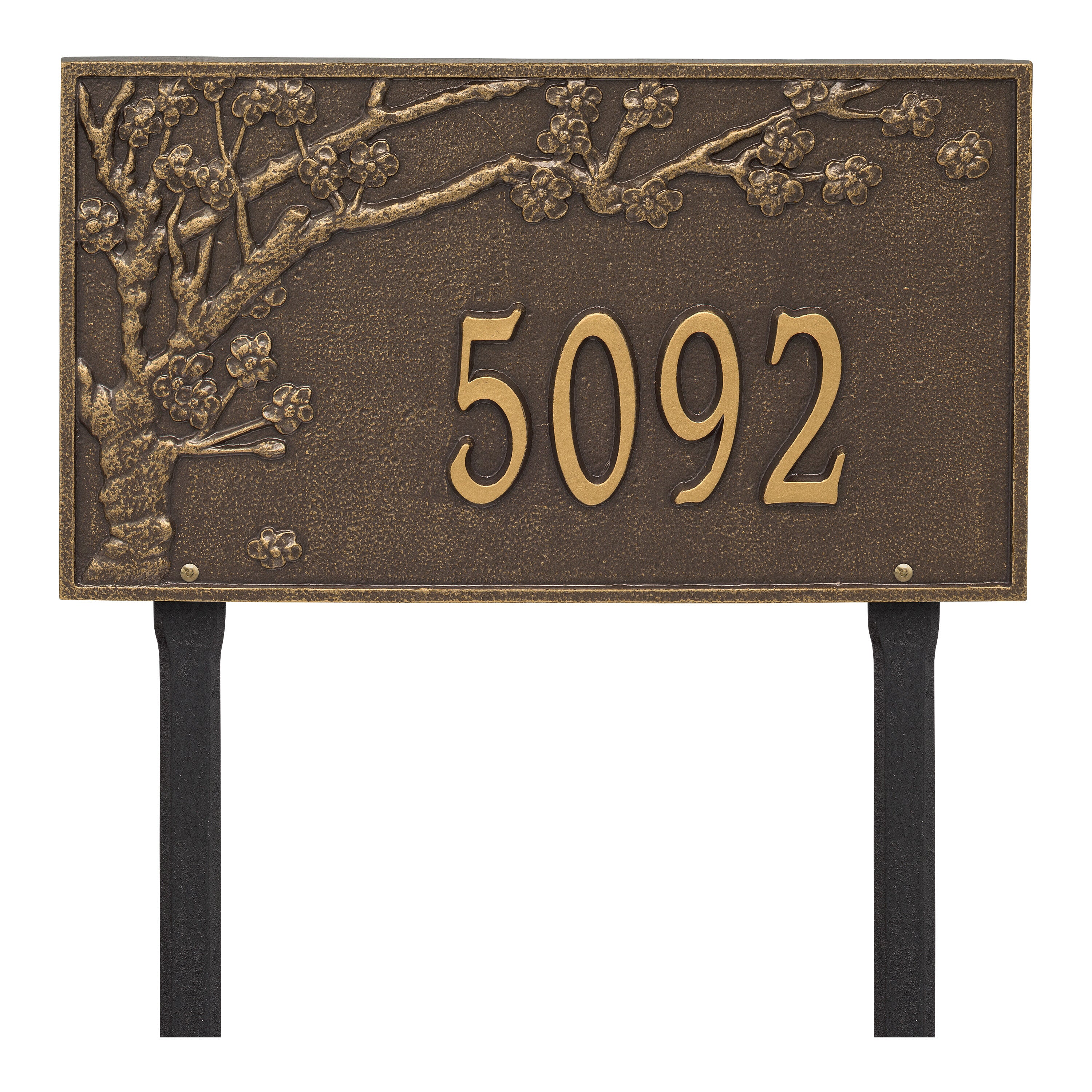 Spring Blossom Estate Lawn Address Plaque