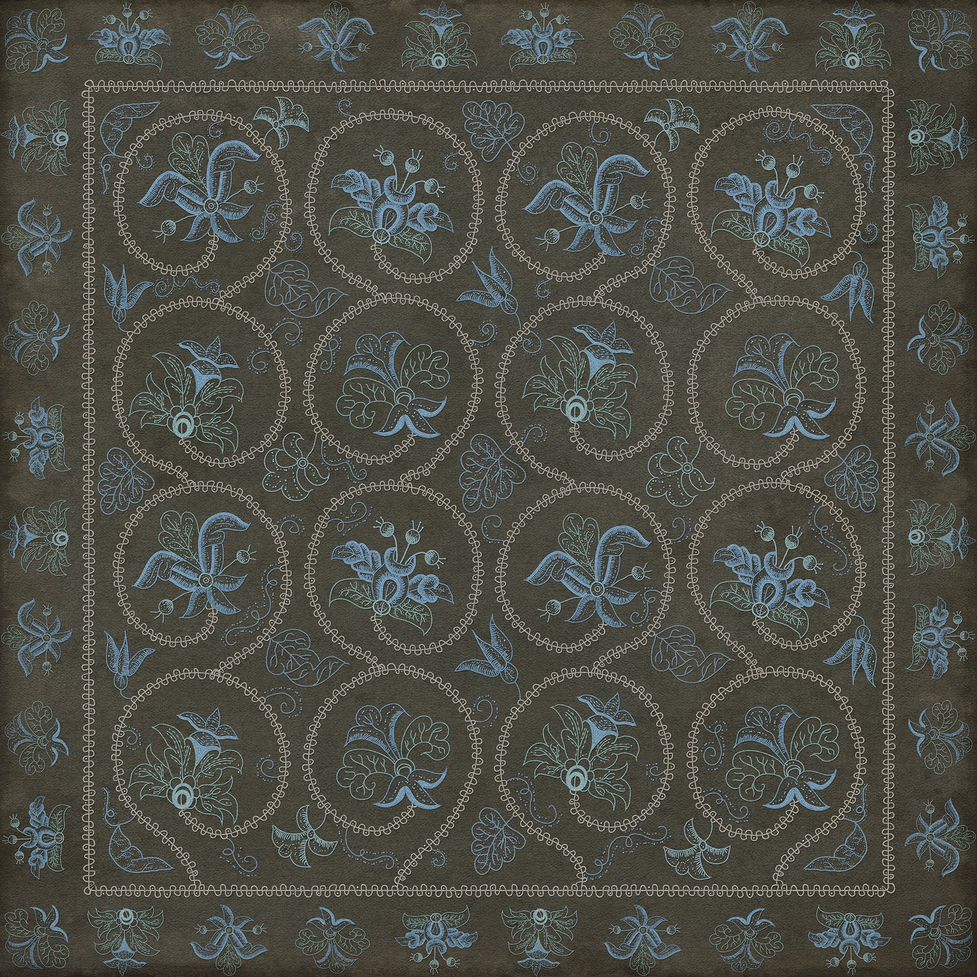Williamsburg - Crewelwork - Delphinium
