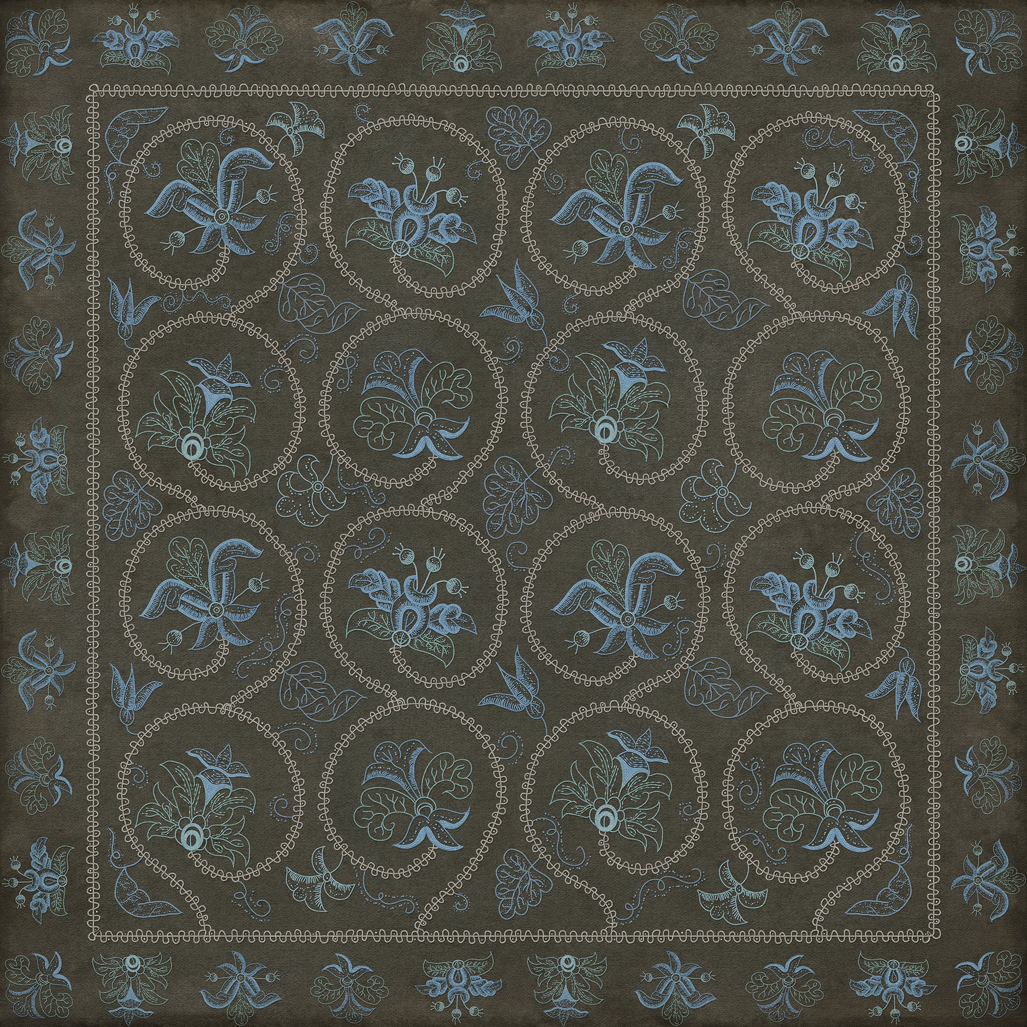 Williamsburg - Crewelwork - Delphinium