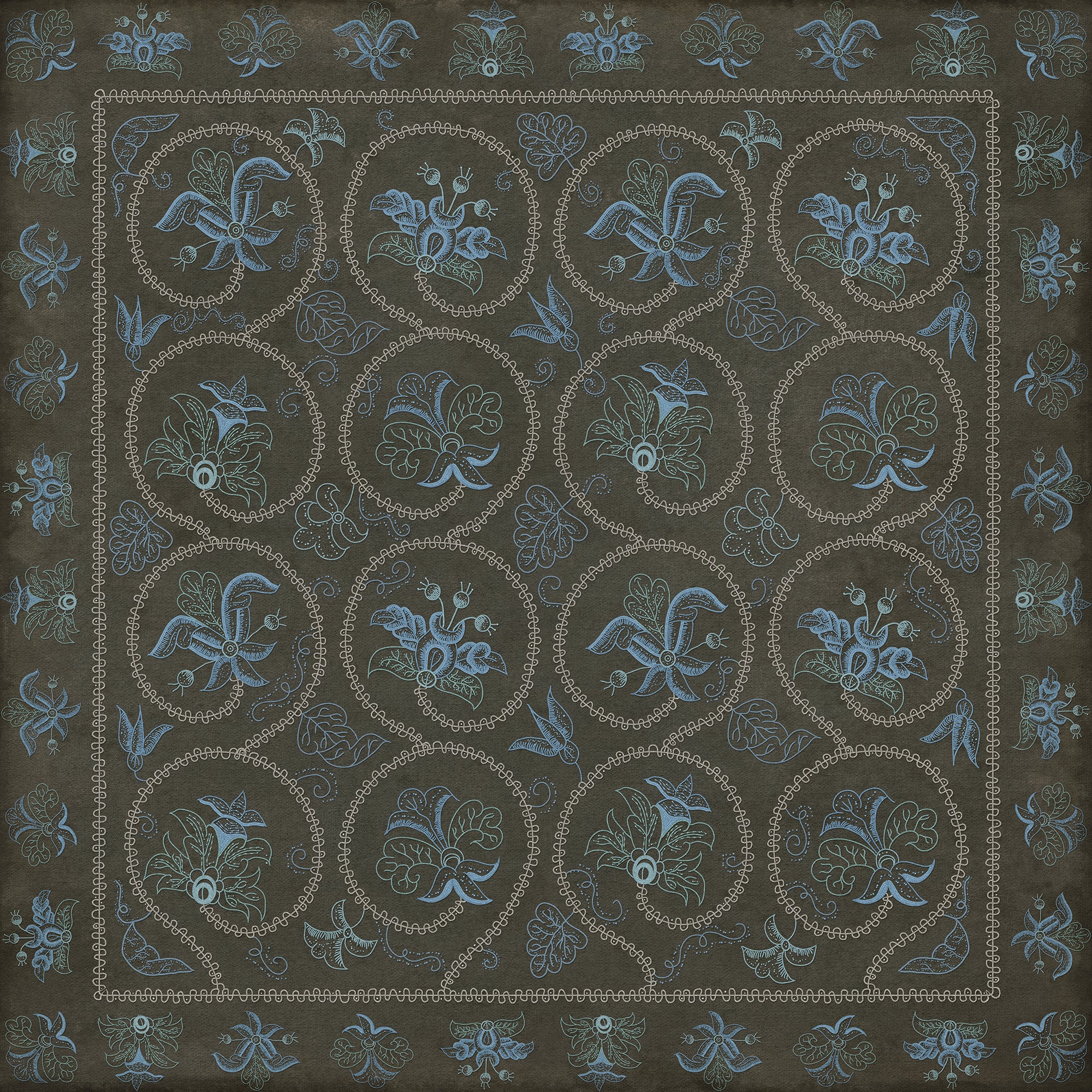 Williamsburg - Crewelwork - Delphinium