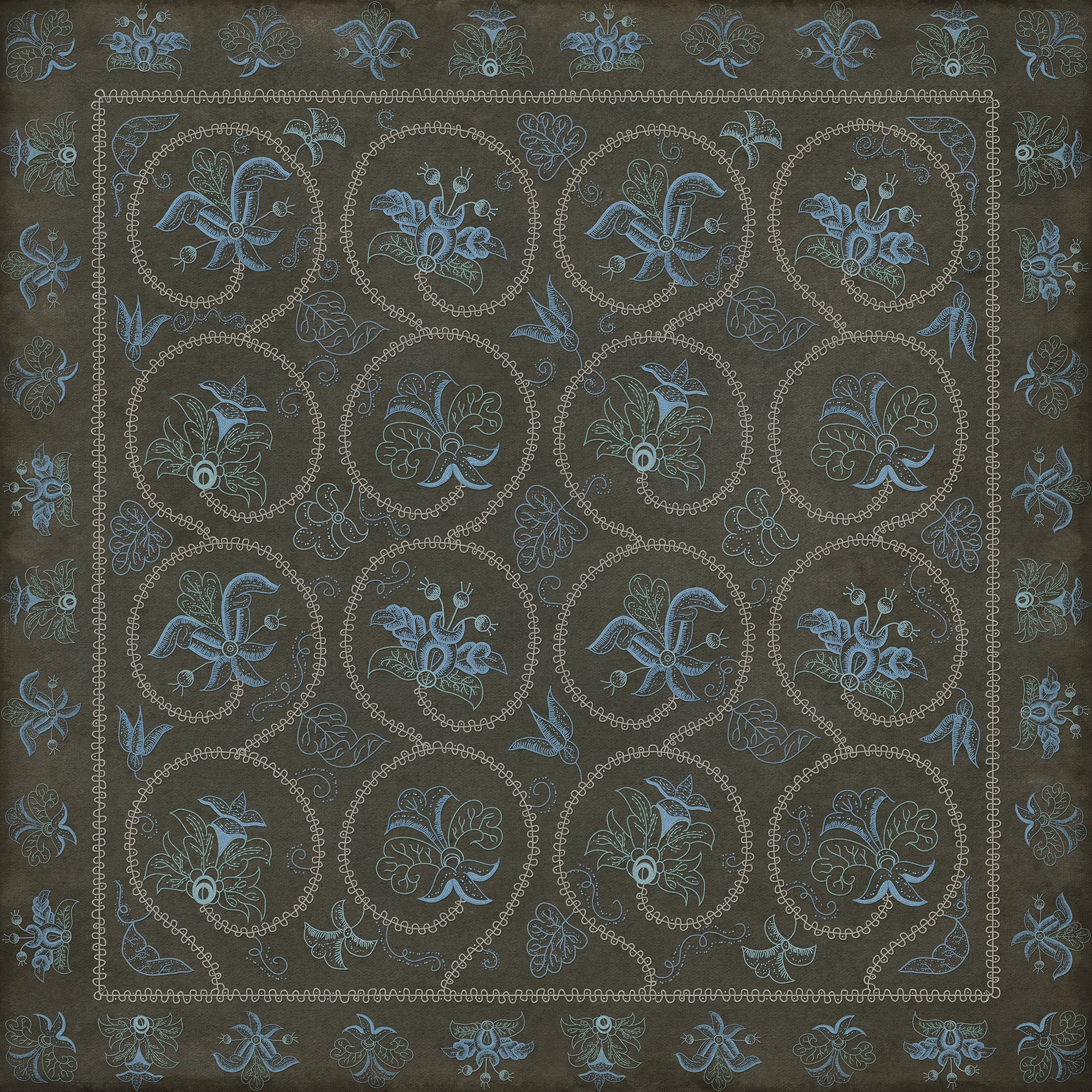 Williamsburg - Crewelwork - Delphinium