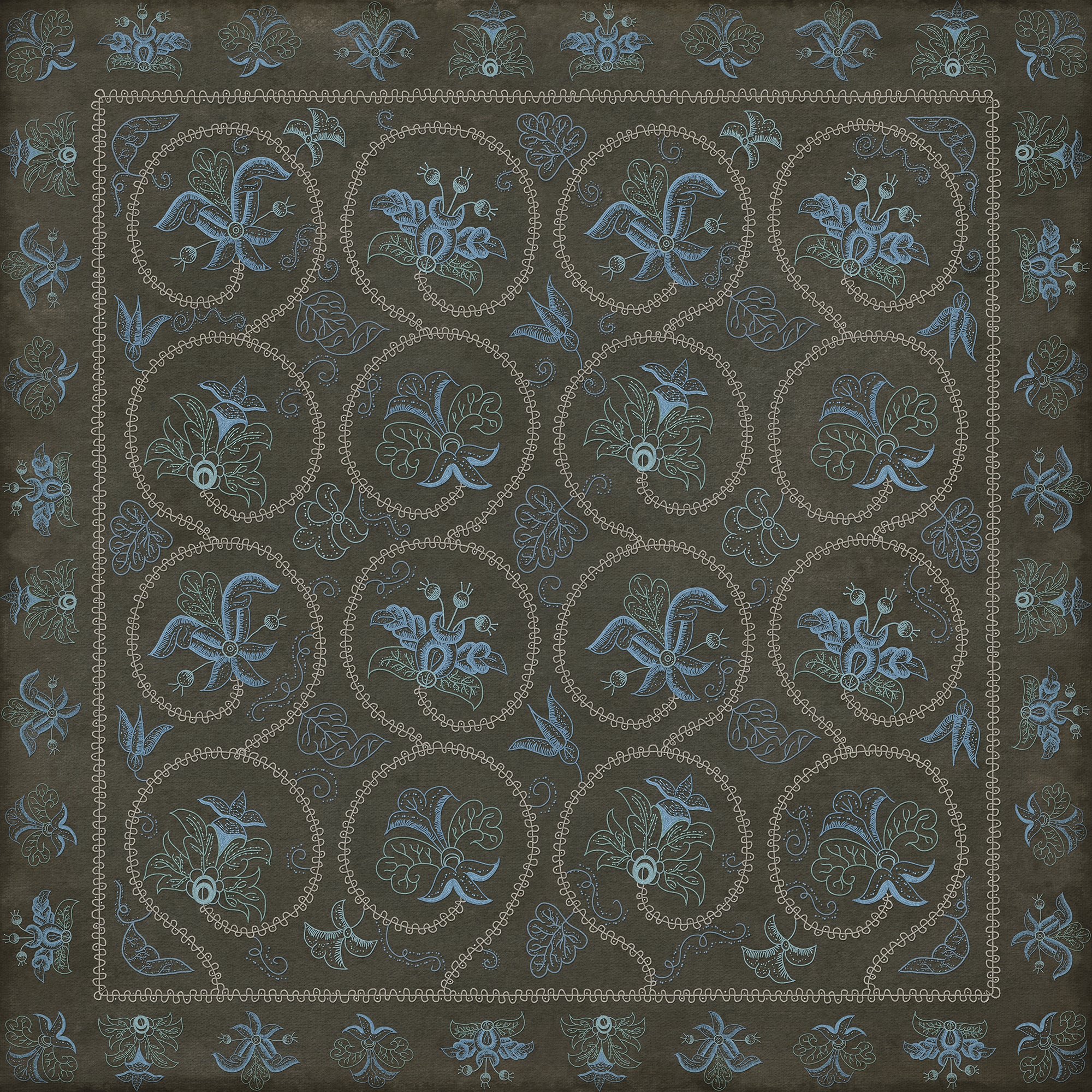Williamsburg - Crewelwork - Delphinium
