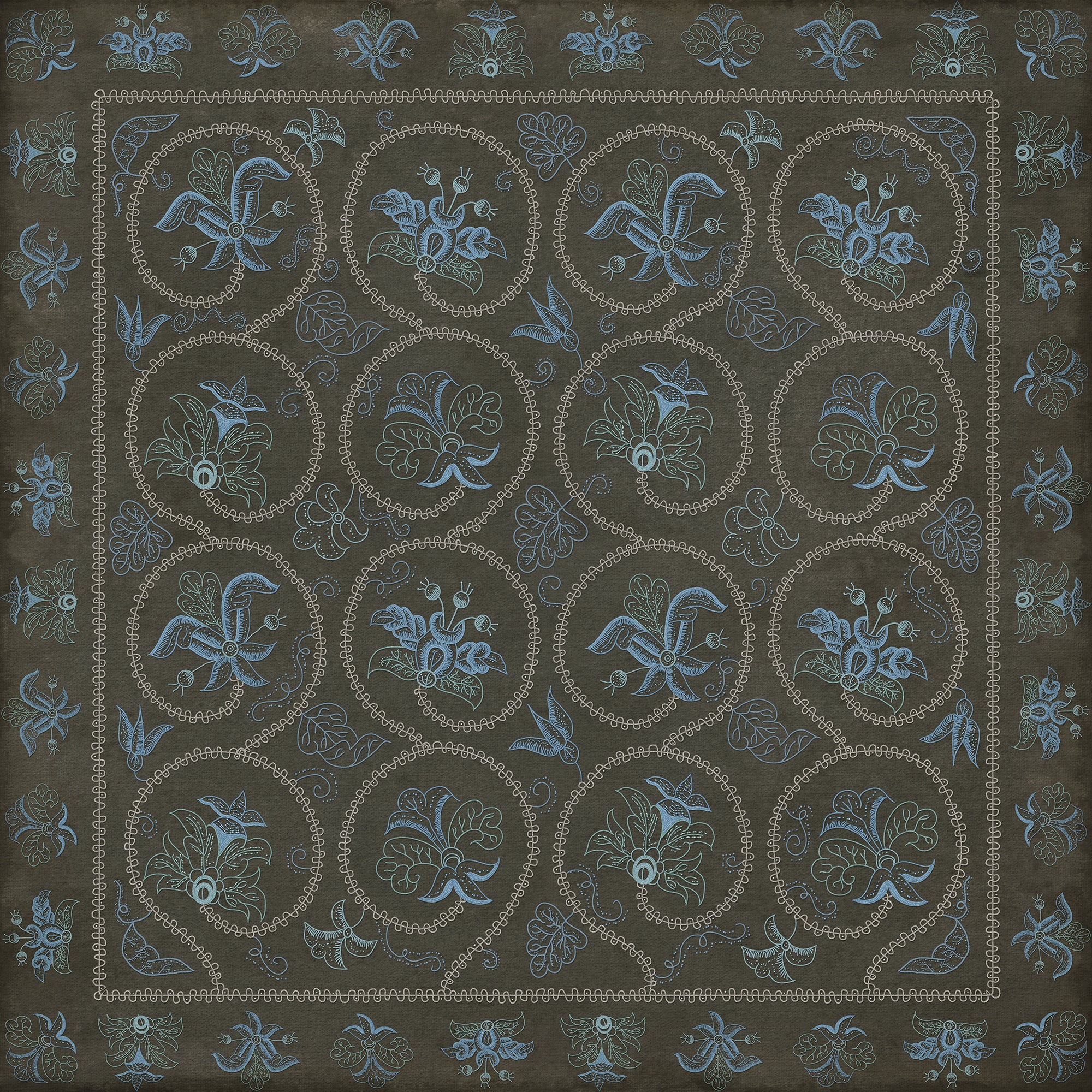 Williamsburg - Crewelwork - Delphinium
