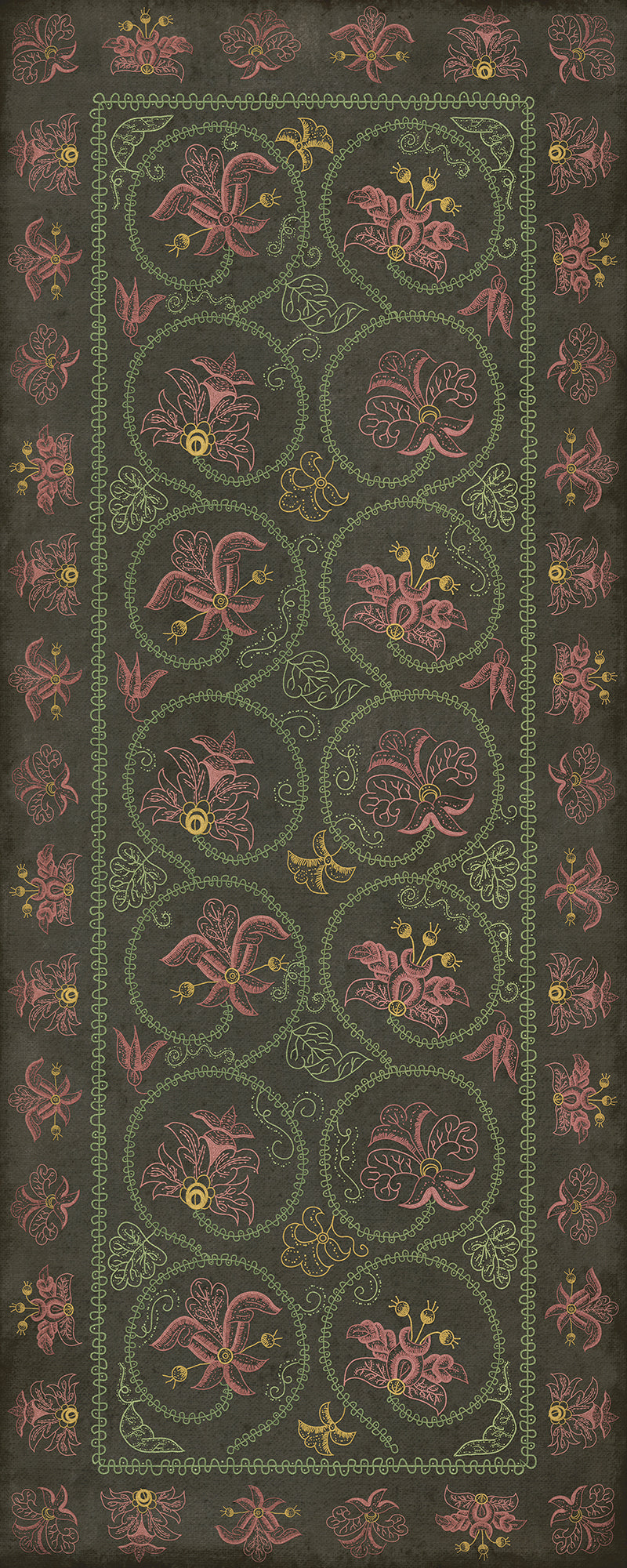 Williamsburg - Crewelwork - Dianthus