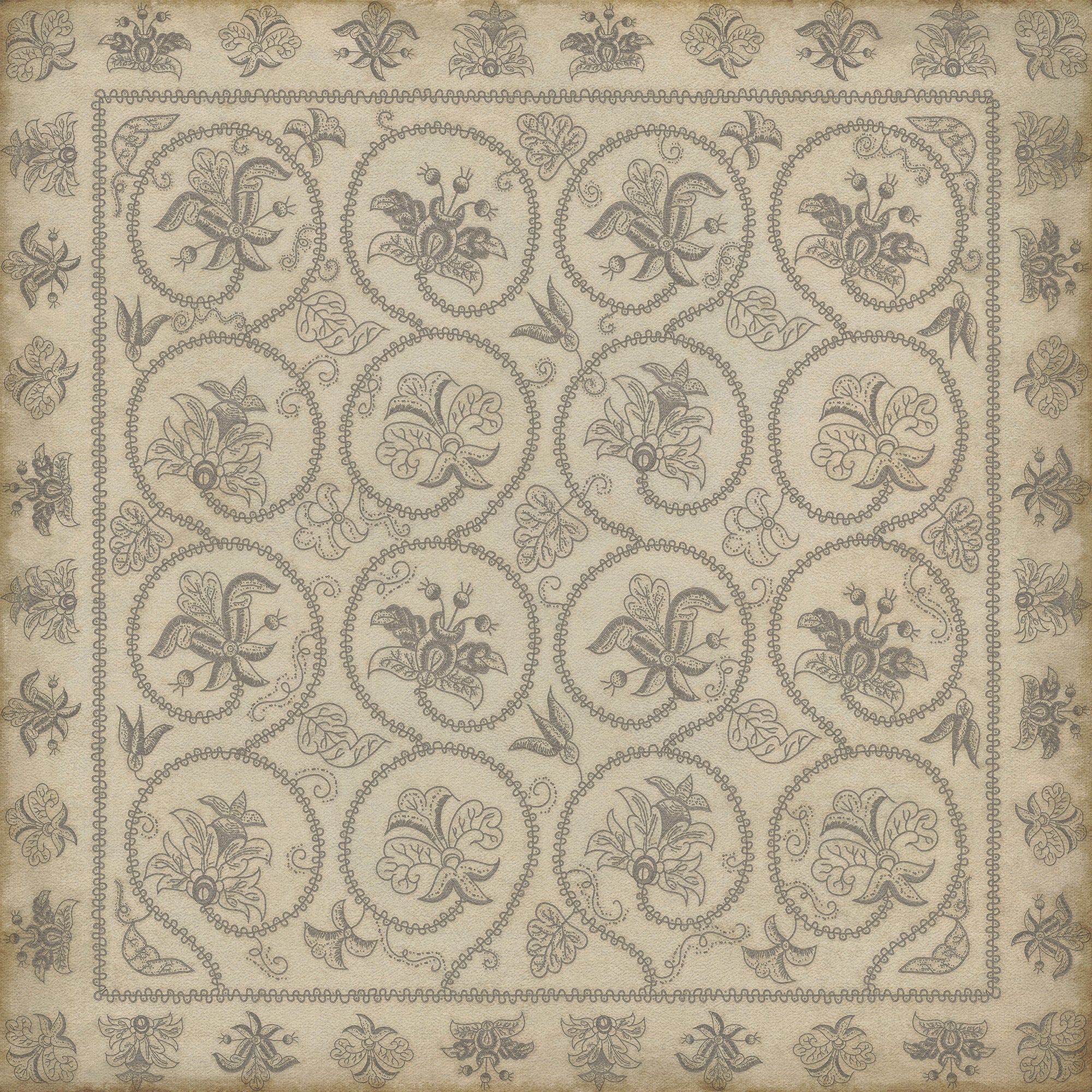 Williamsburg - Crewelwork - Hollyhock