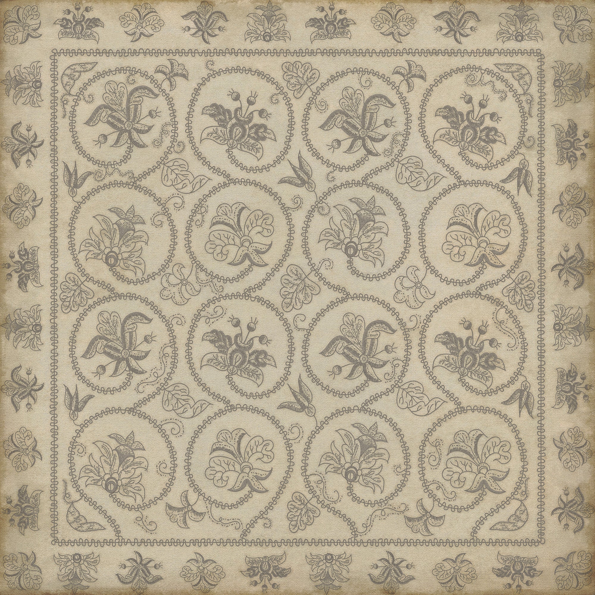 Williamsburg - Crewelwork - Hollyhock