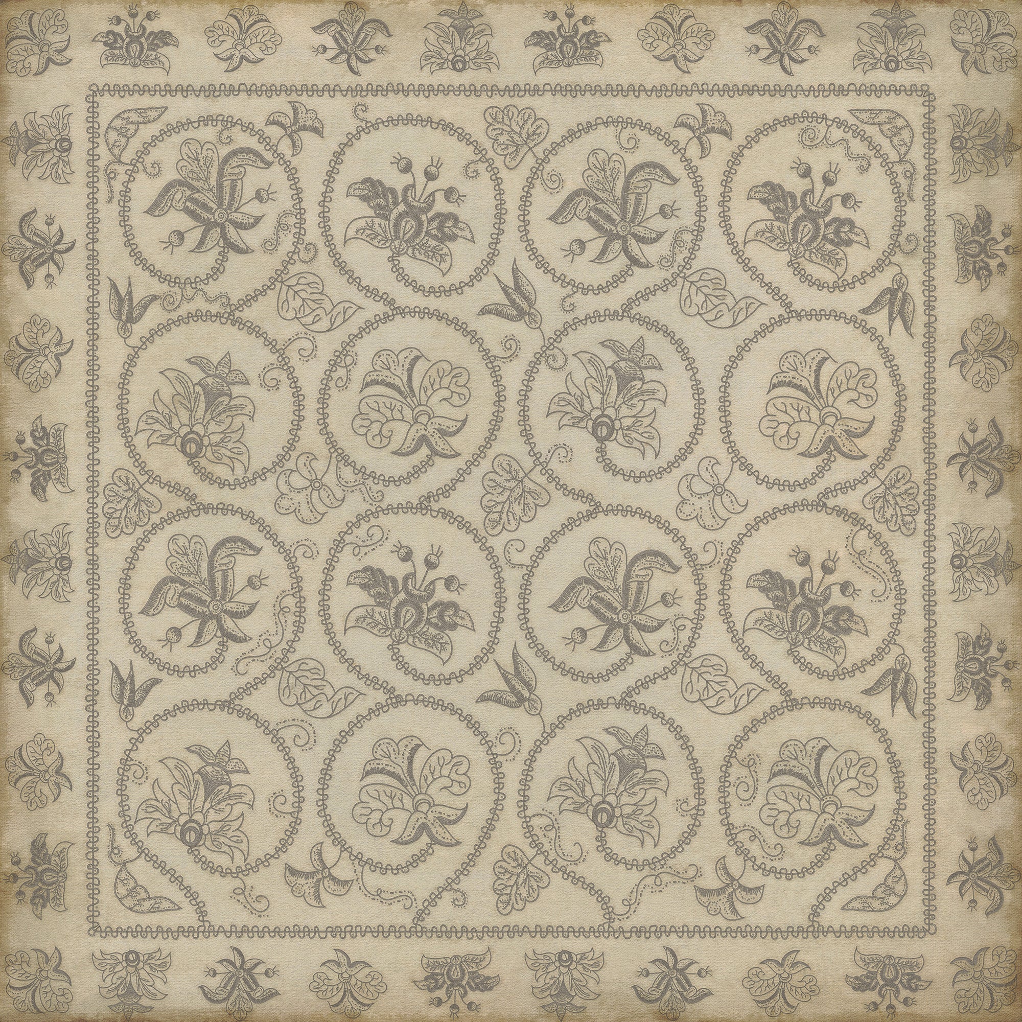 Williamsburg - Crewelwork - Hollyhock