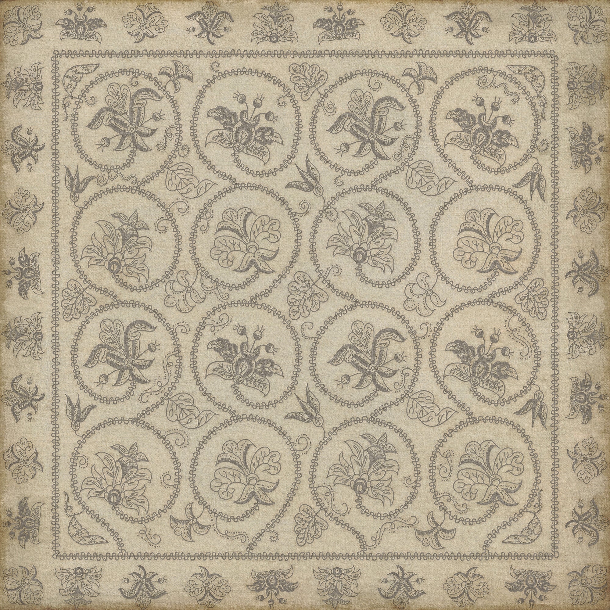 Williamsburg - Crewelwork - Hollyhock
