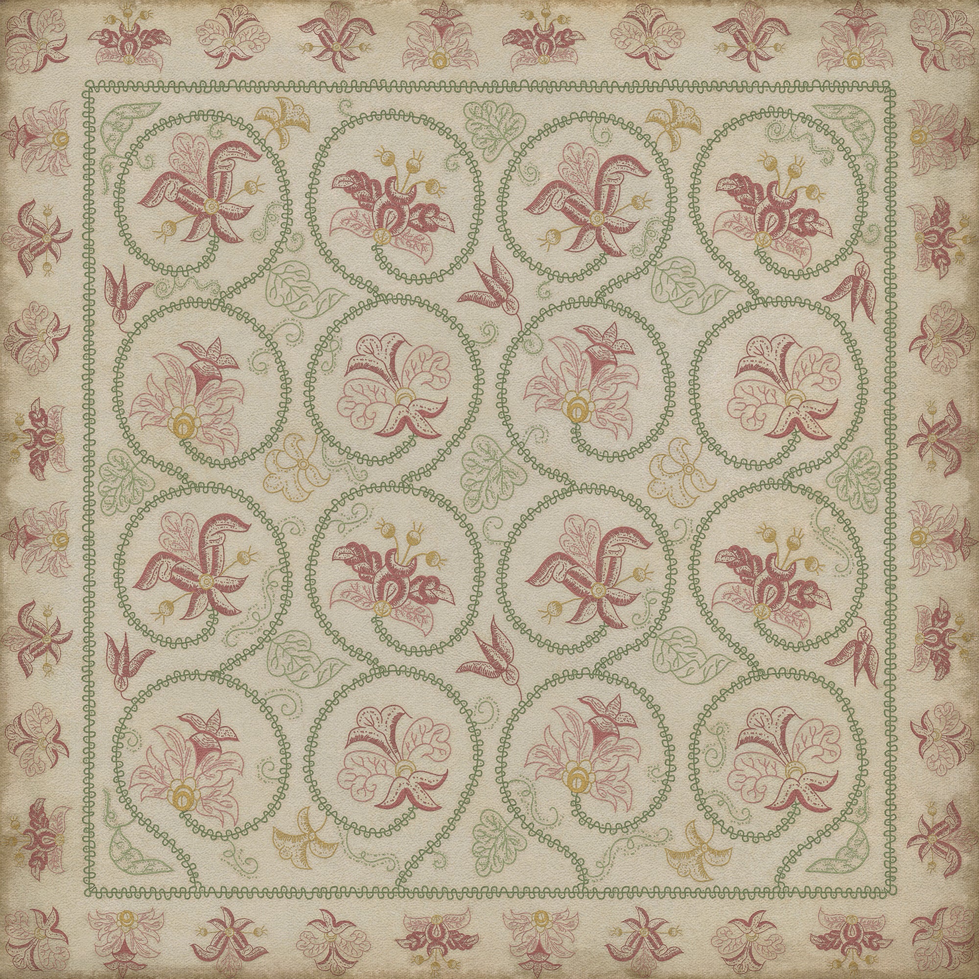 Williamsburg - Crewelwork - Rose Campion