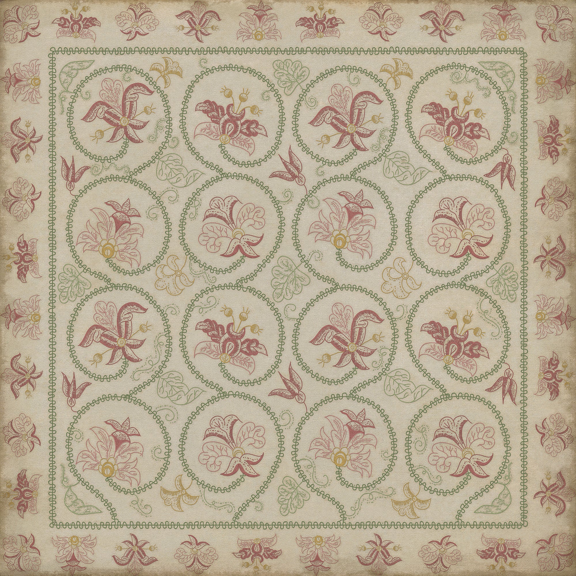 Williamsburg - Crewelwork - Rose Campion