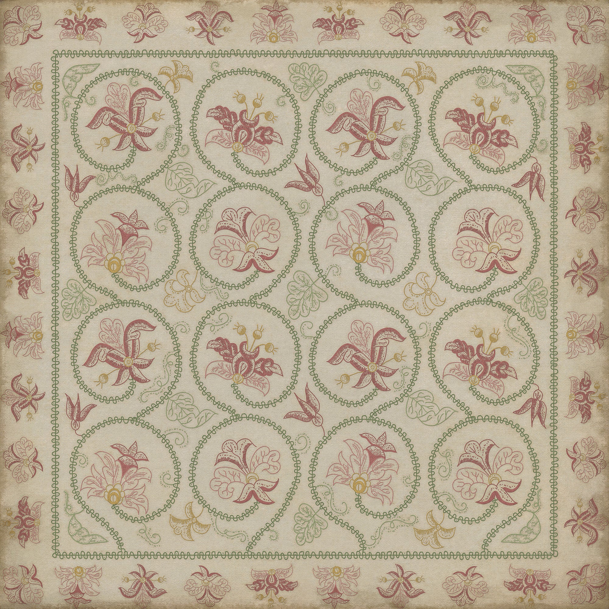 Williamsburg - Crewelwork - Rose Campion