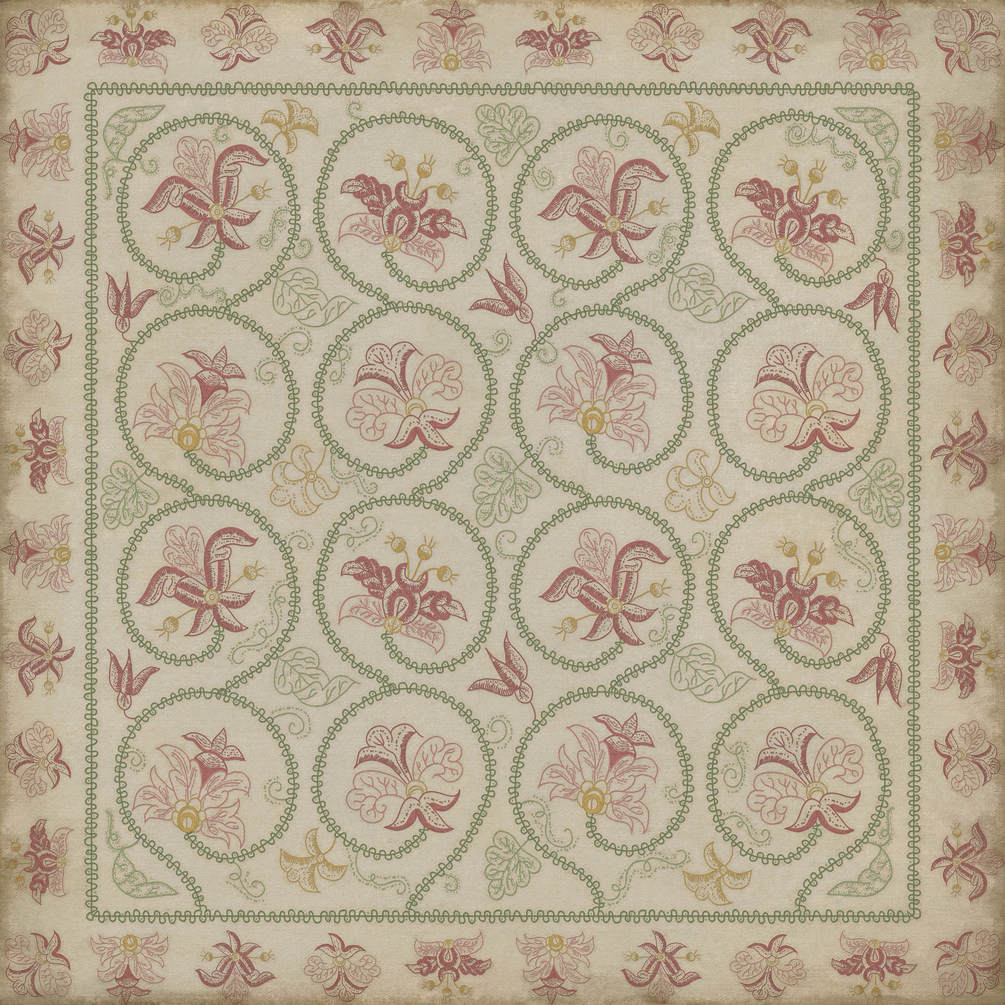 Williamsburg - Crewelwork - Rose Campion