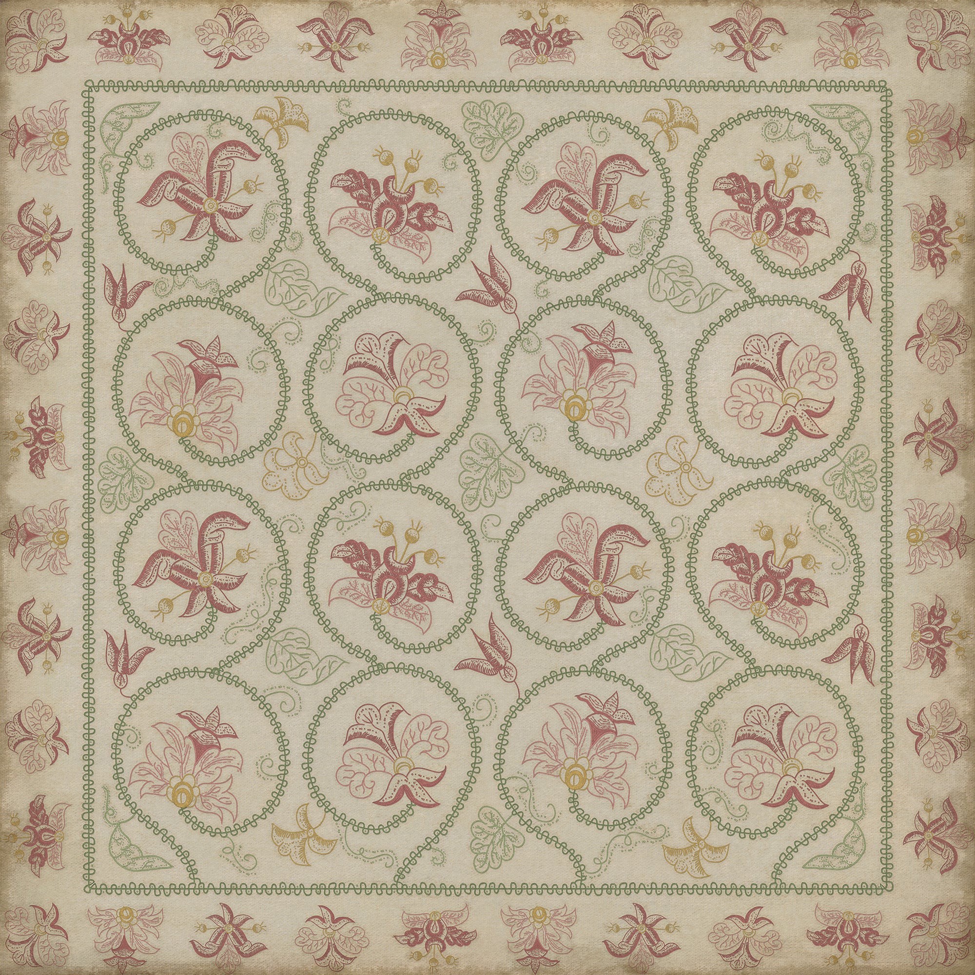 Williamsburg - Crewelwork - Rose Campion