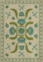 Williamsburg - Applique - Azure Moss