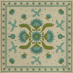 Williamsburg - Applique - Azure Moss
