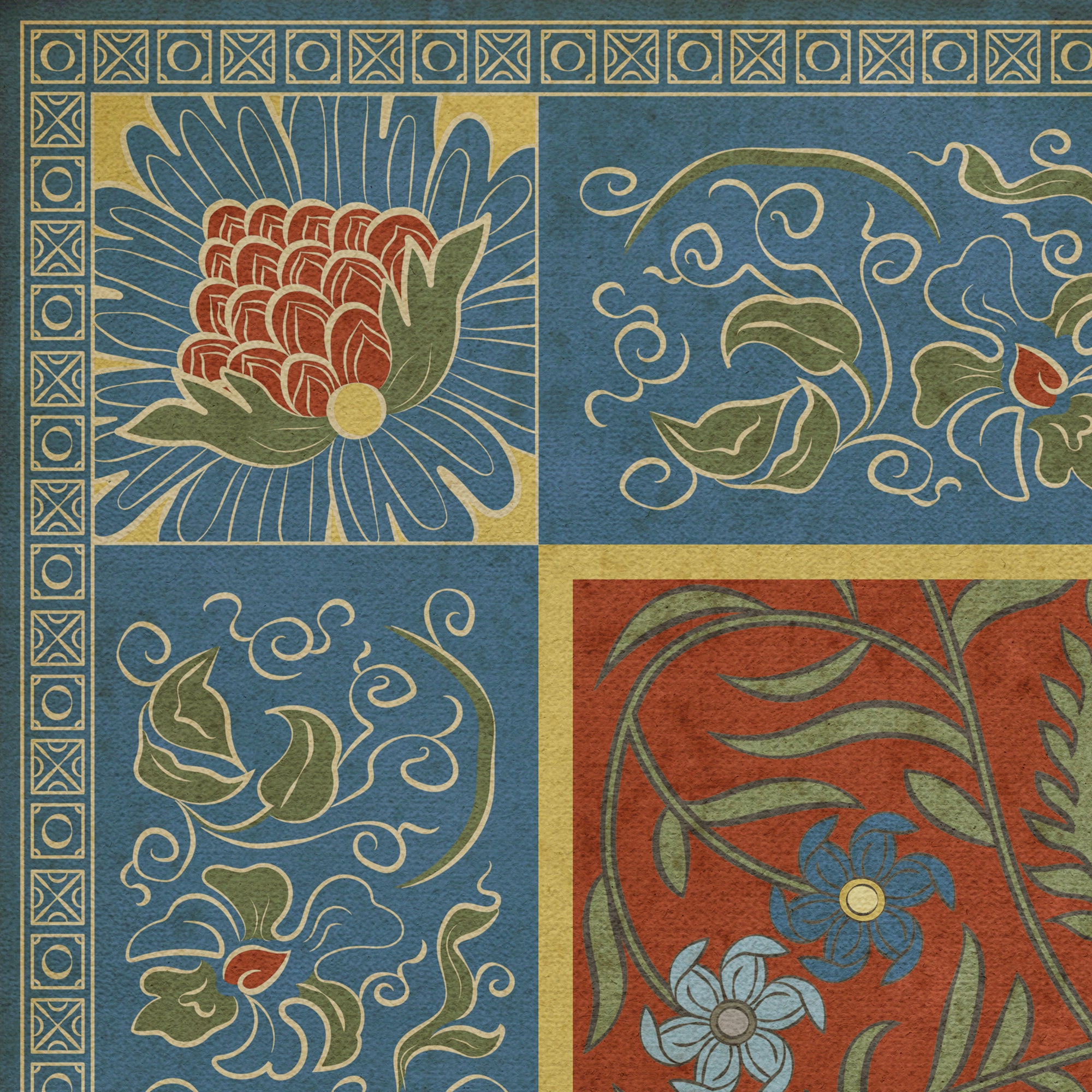 Williamsburg - Indian Quilt - Darjeeling