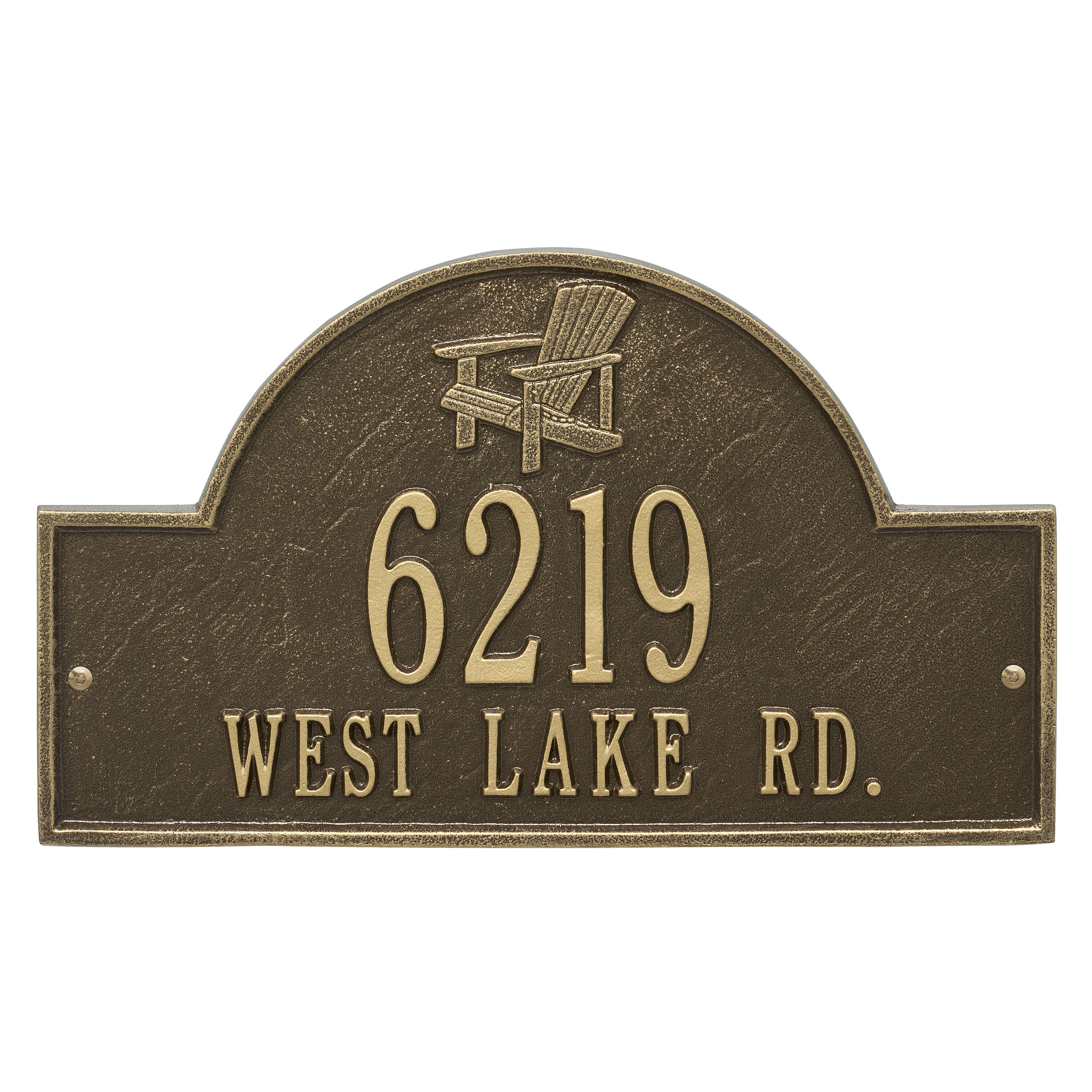 Adirondack Arch Wall Address Plaque
