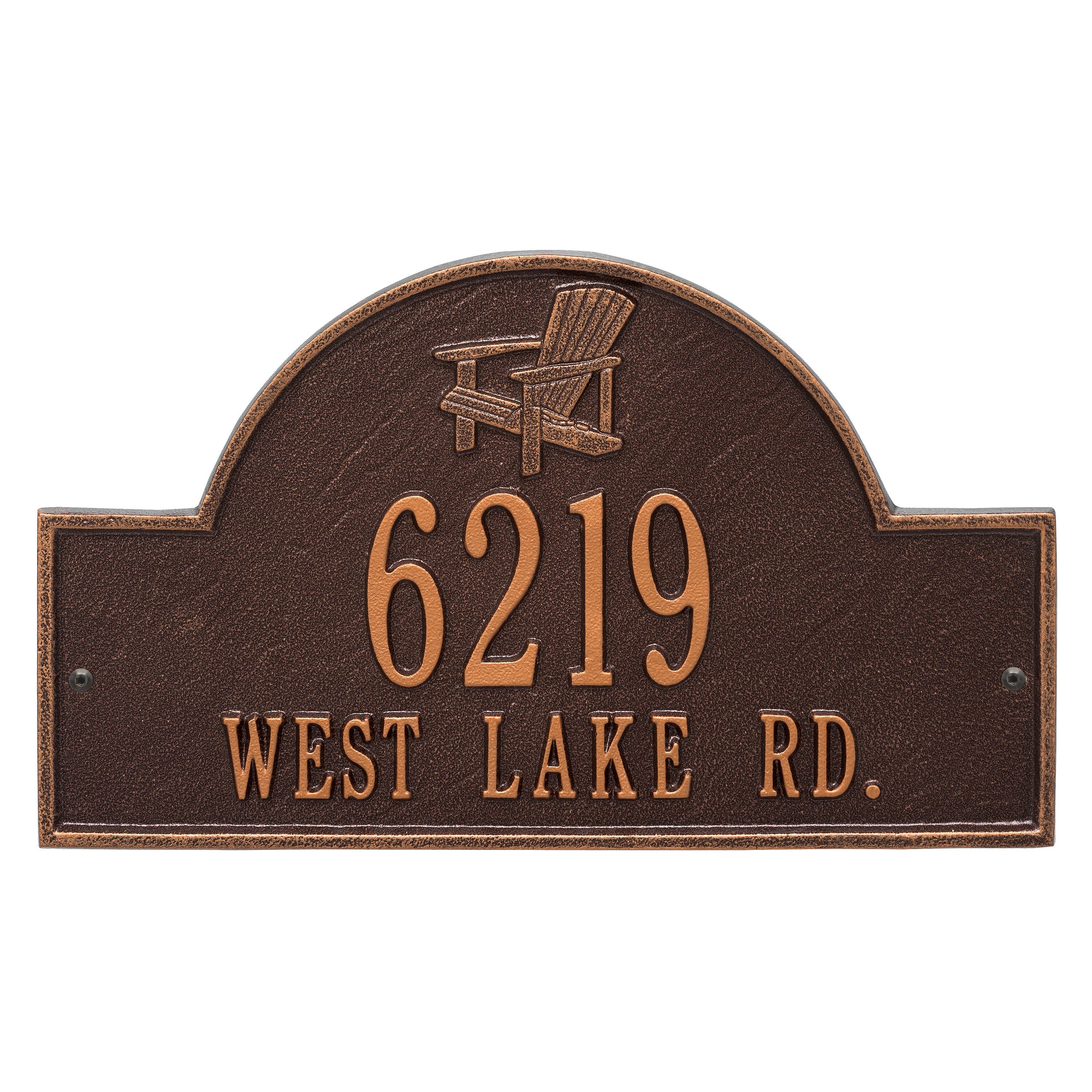 Adirondack Arch Wall Address Plaque