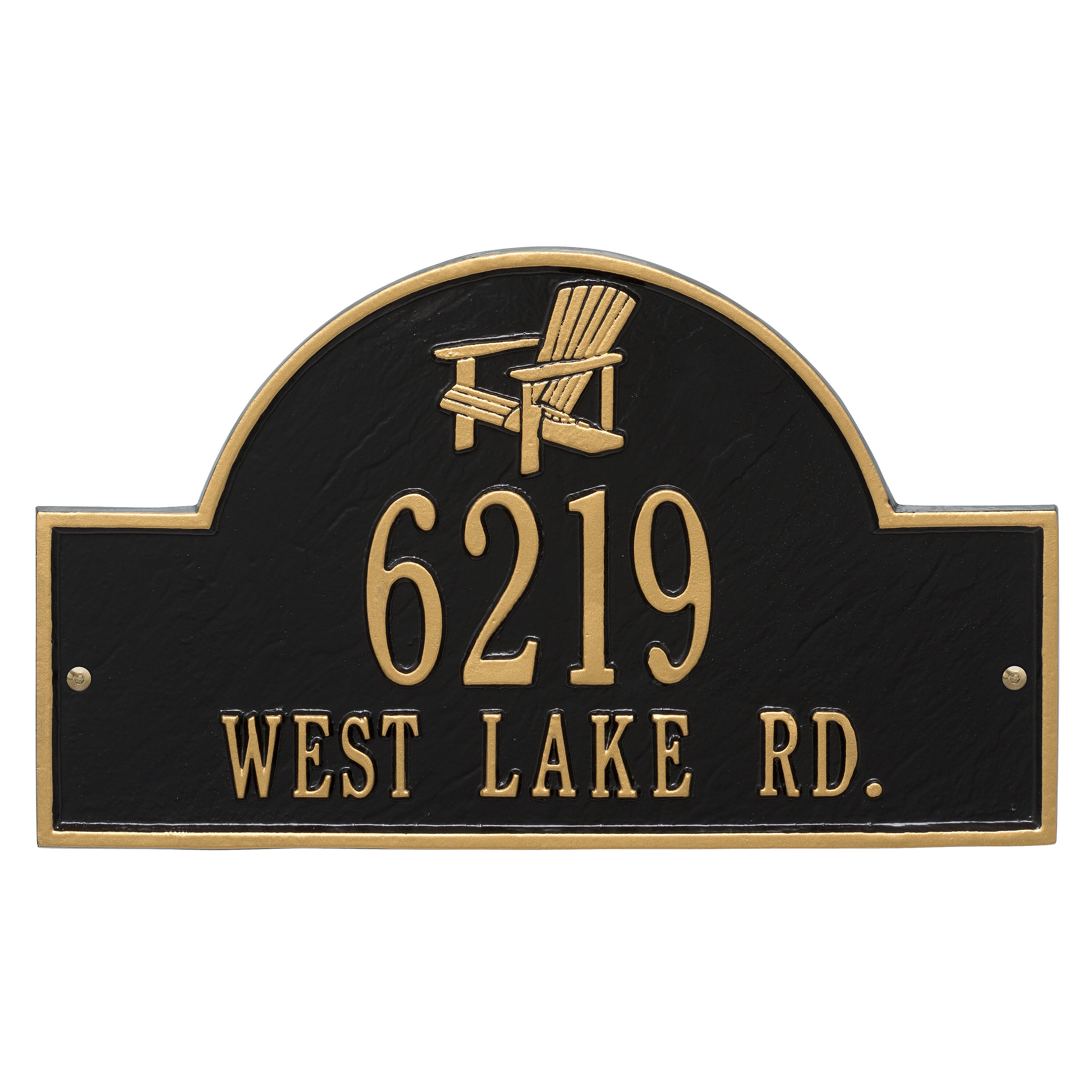 Adirondack Arch Wall Address Plaque