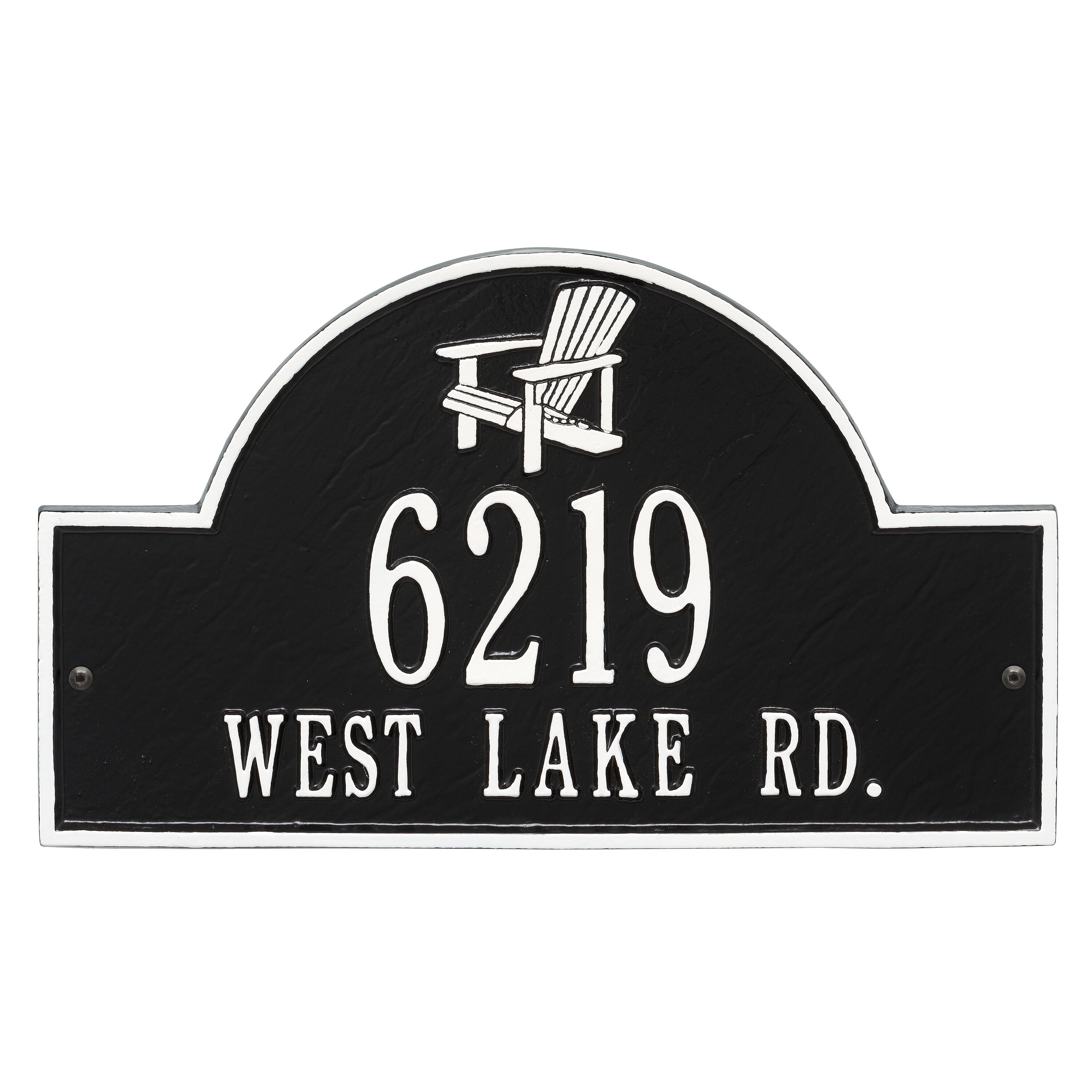 Adirondack Arch Wall Address Plaque