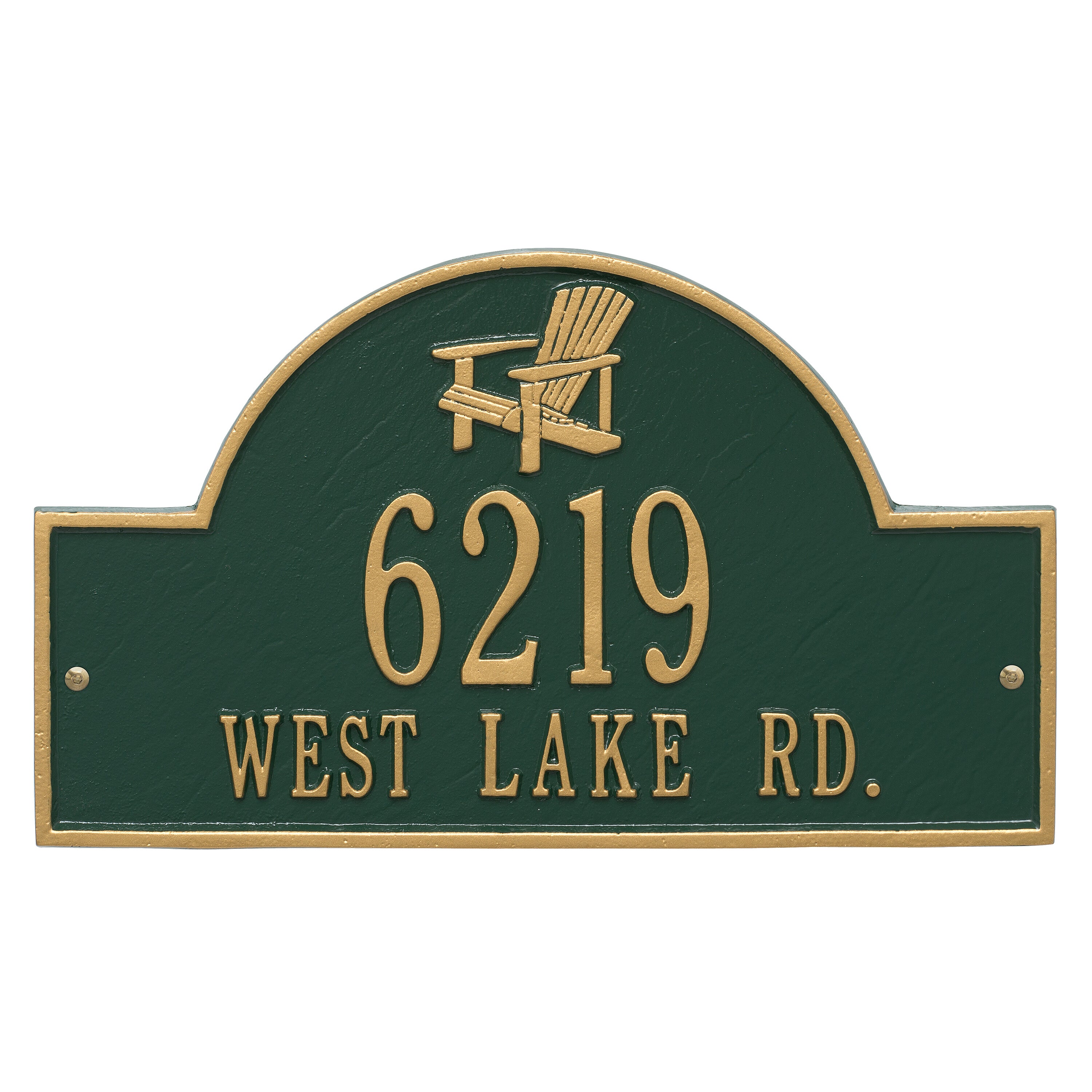Adirondack Arch Wall Address Plaque